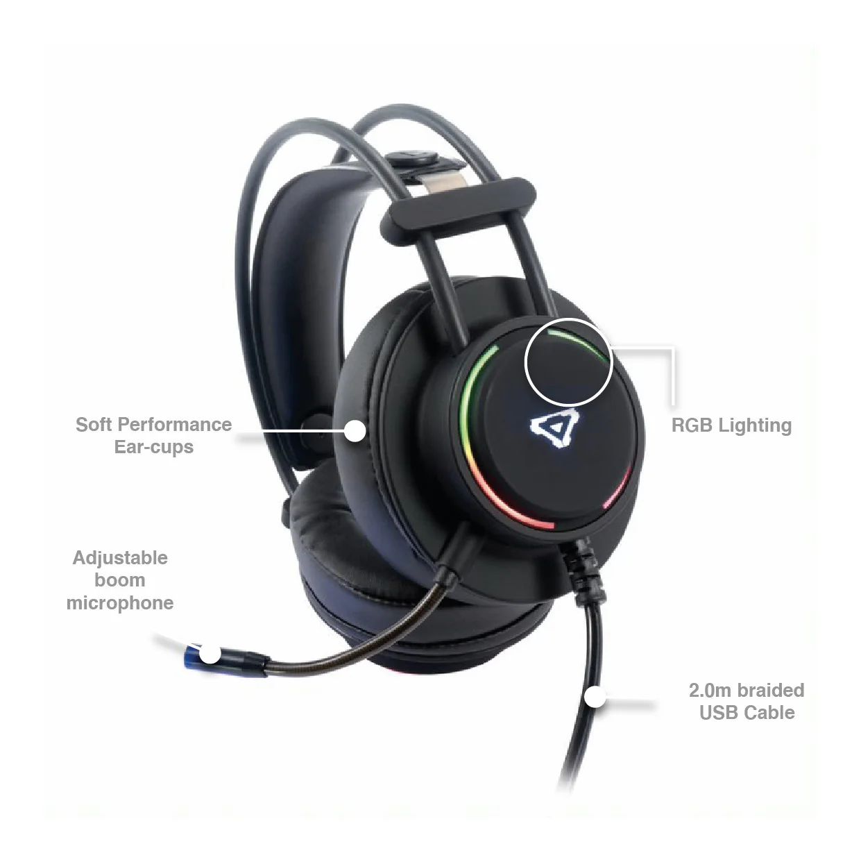 Laser 4-in-1 RGB Gaming Bundle with Keyboard Mouse Headset and Pad (Black) - Image 6