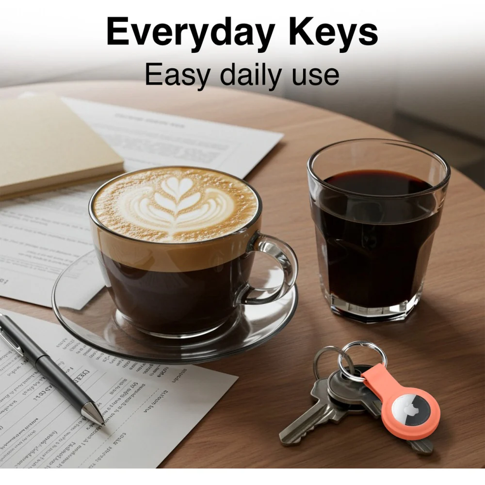 Laser 4-Pieces AirTag Silicone Keyring Soft Pastel Durable Protection Multicolour - Image 7
