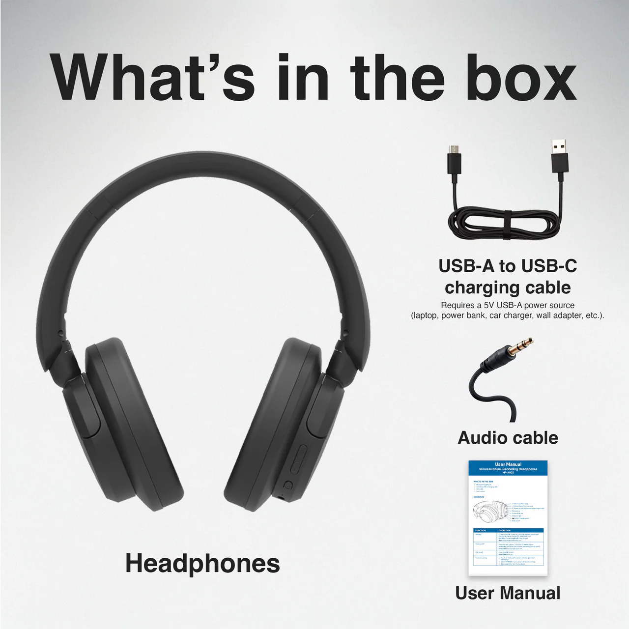 Laser Active Noise Cancelling Bluetooth Headphones (Black) - Image 9