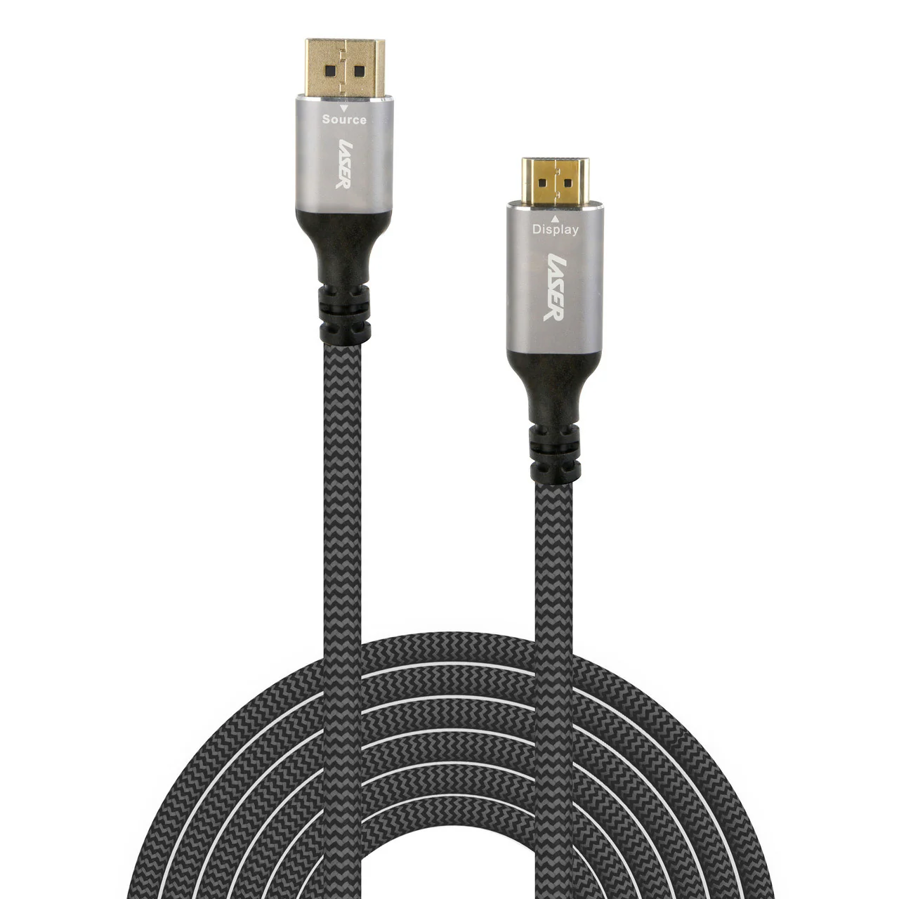 Laser DisplayPort to HDMI 4K Cable 2m (Grey) - Image 2