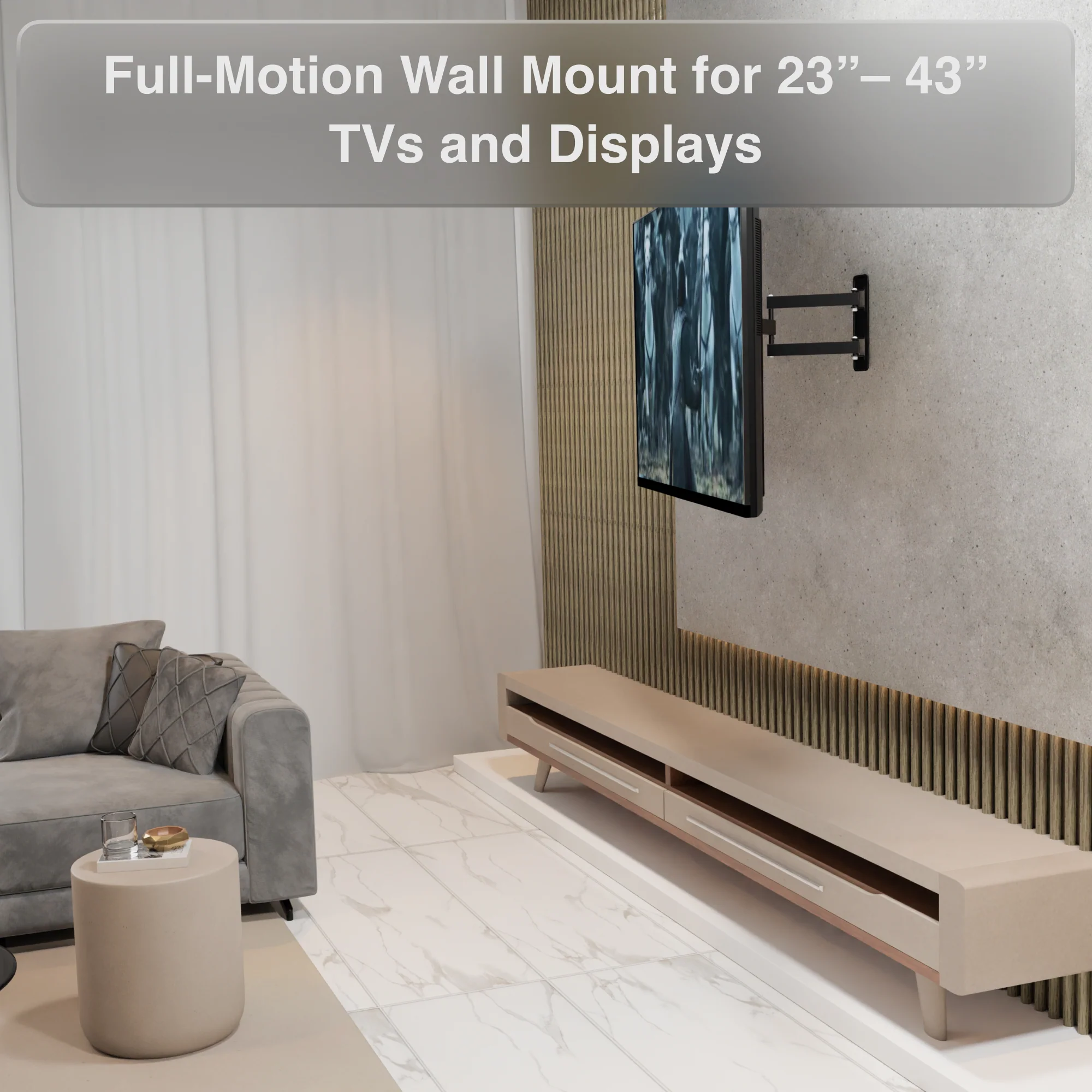 Laser Full Motion TV Wall Mount for 23-42 Inch TVs - Image 4
