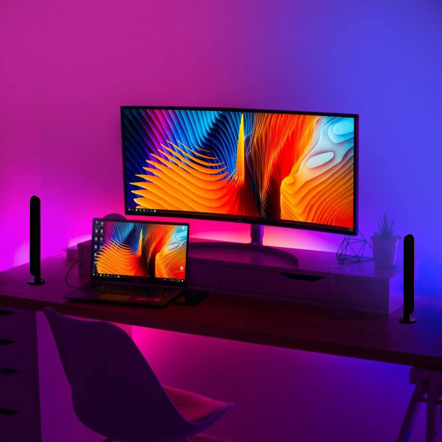 Laser Gaming RGB LED Desk Light (2 Pack) - Image 9
