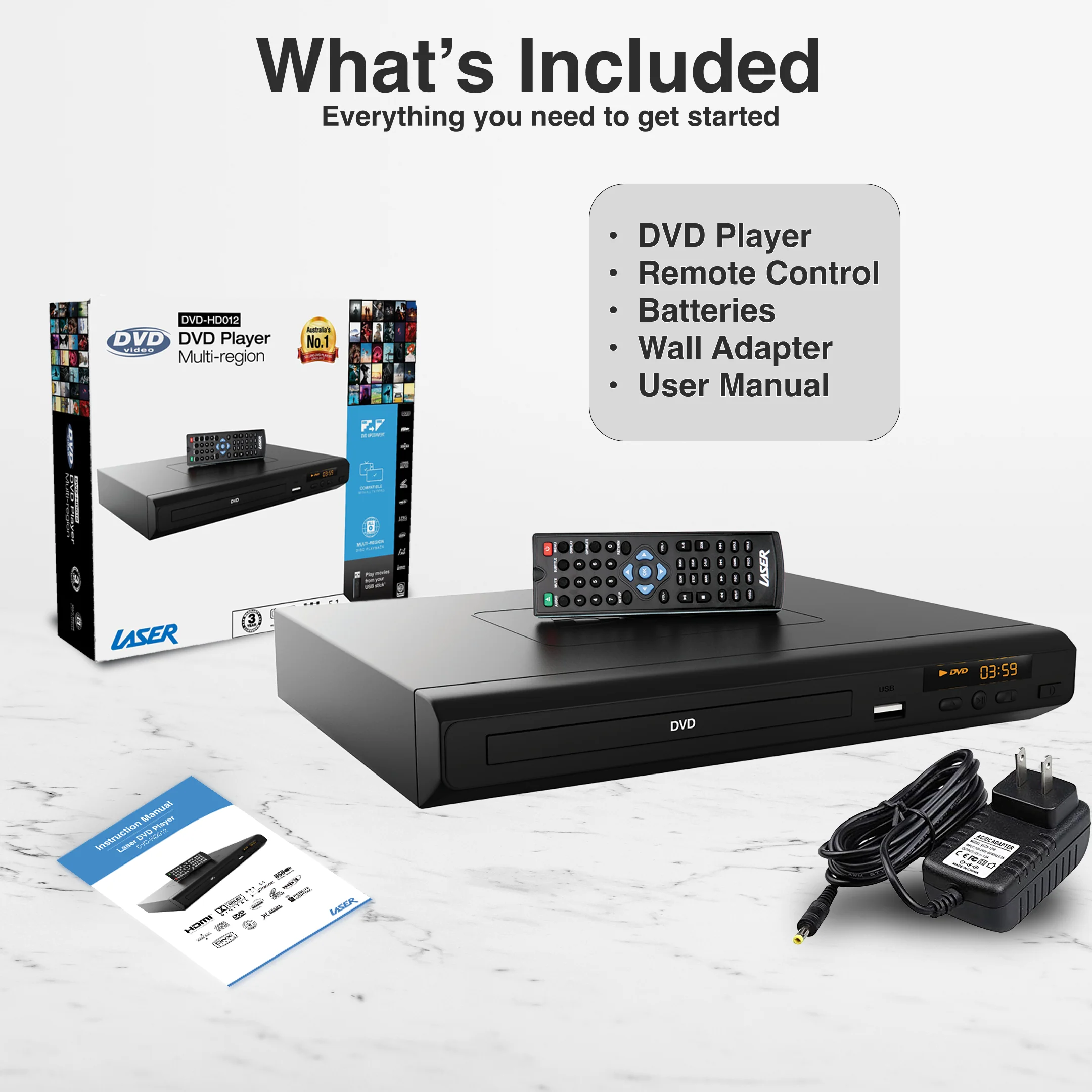 Laser Multi-Region DVD Player with Composite and HDMI (Black) - Image 5