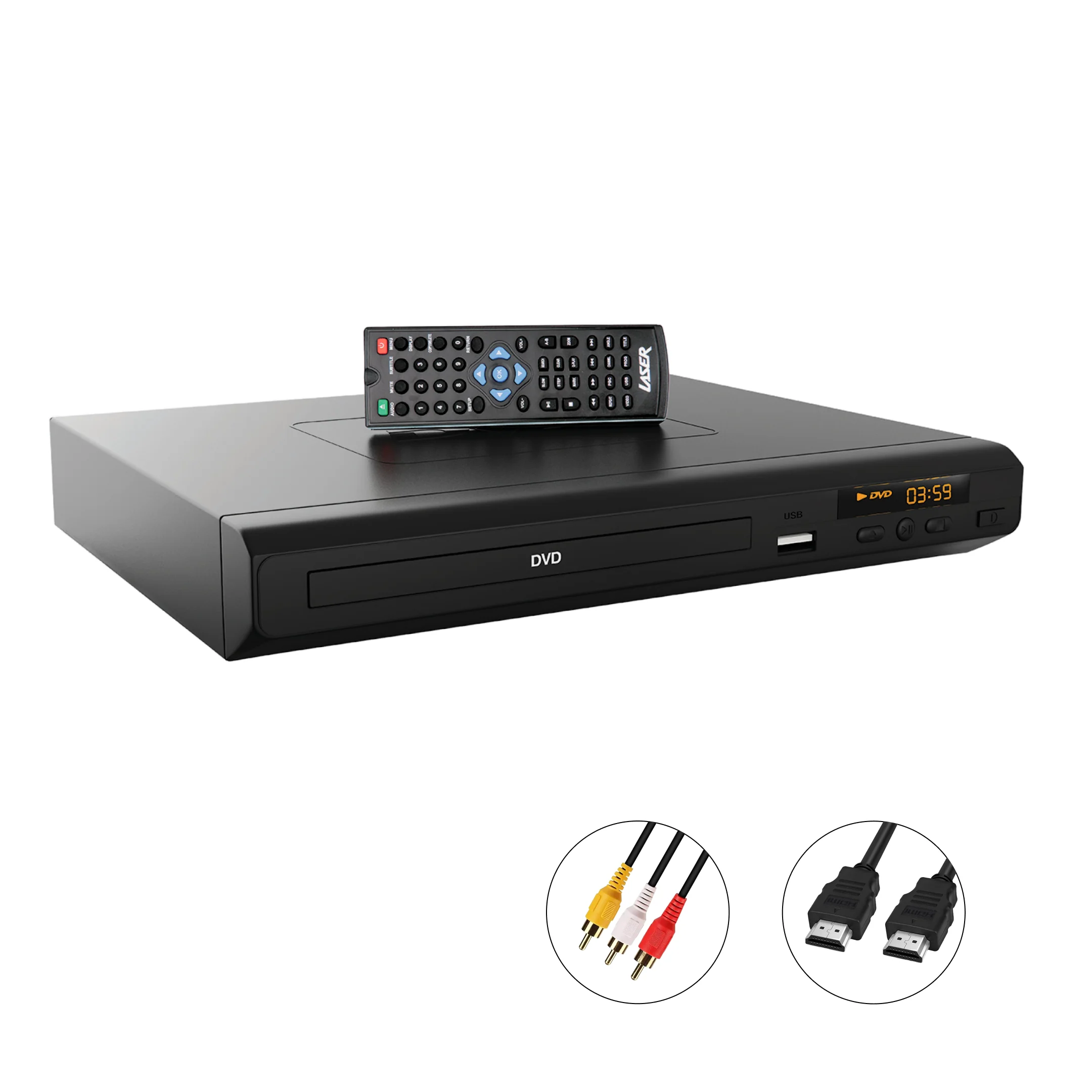 Laser Multi-Region DVD Player with Composite and HDMI (Black) - Image 7