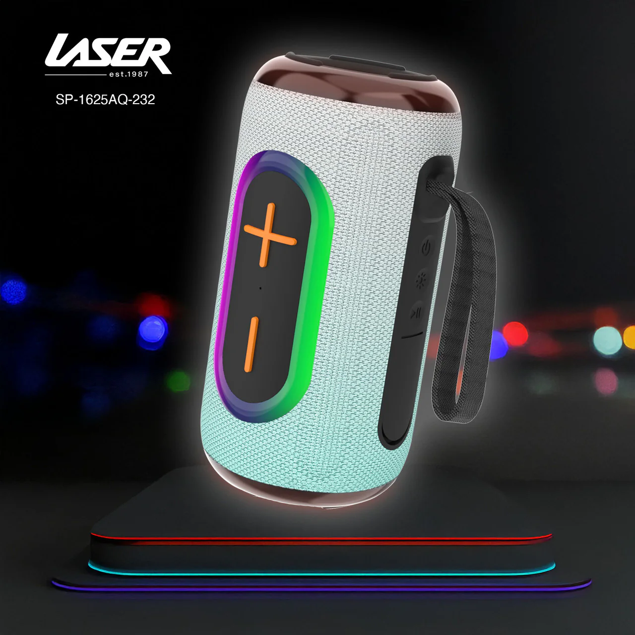 Laser RGB Pill Fabric Speaker Aquatic Awe - Image 3