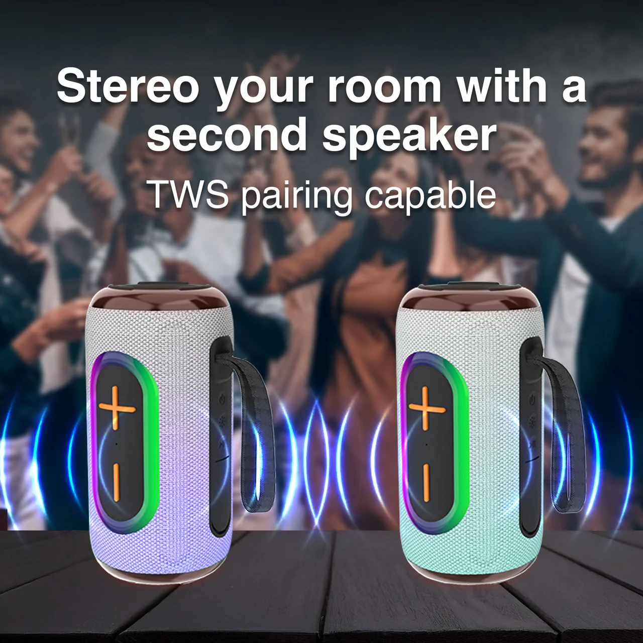 Laser RGB Pill Fabric Speaker Aquatic Awe - Image 6