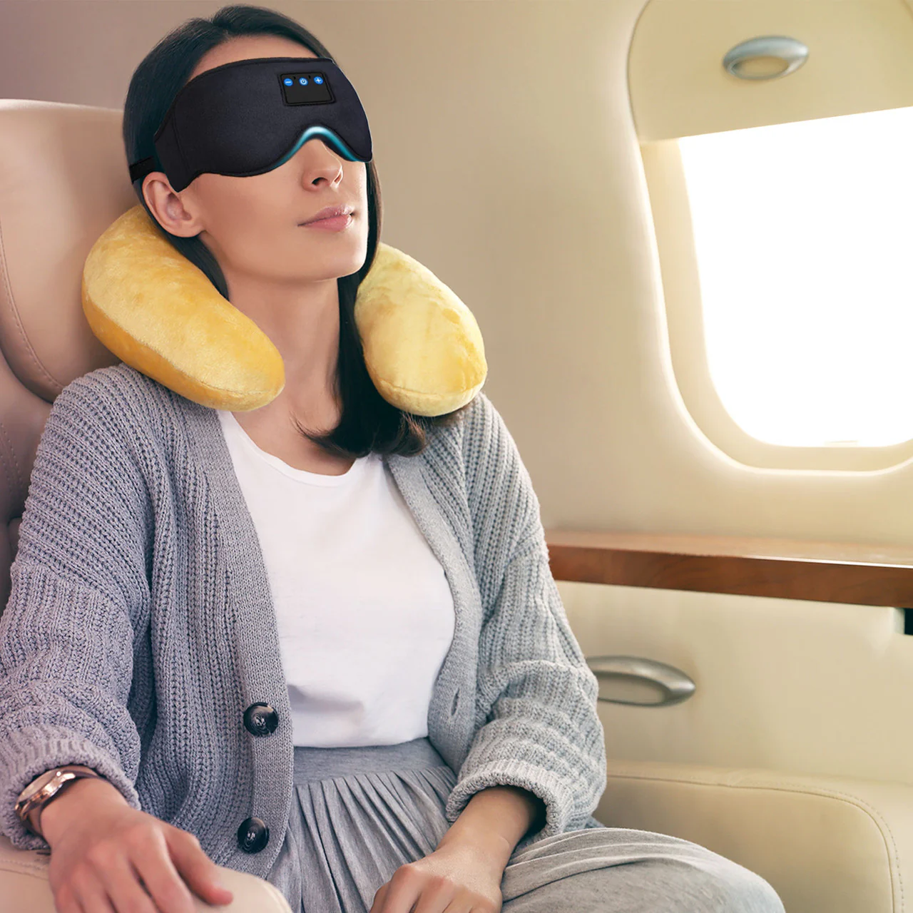 Laser Sleep Mask with Bluetooth Headphones (Black) - Image 2