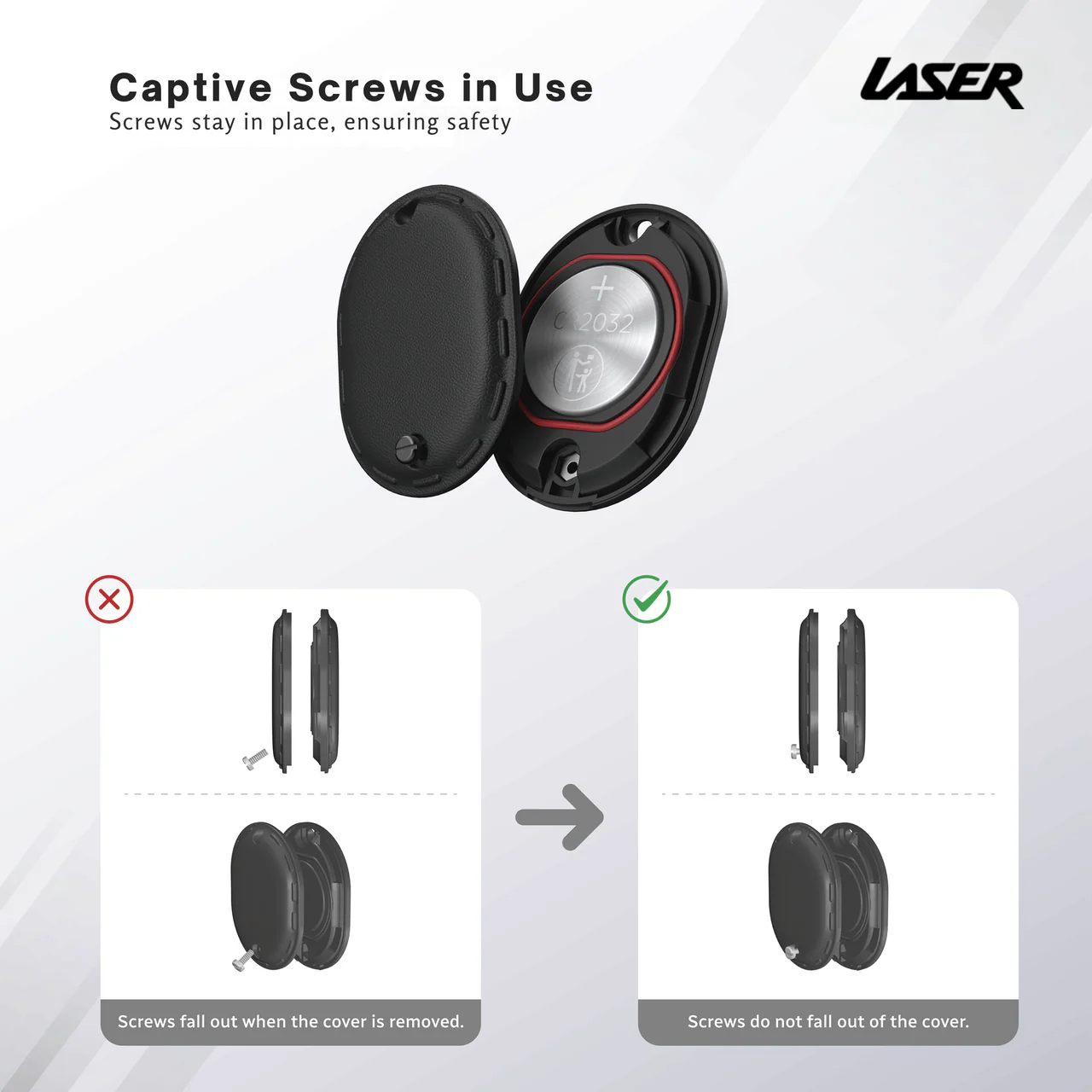 Laser Smart Tag – Compatible with Apple Find My (Black) - Image 3
