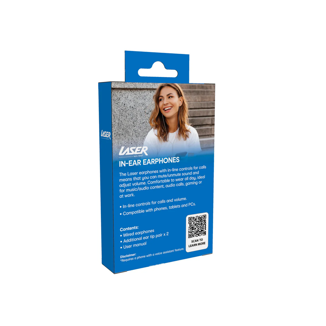 Laser Wired In-Ear Earphones with In-Line Controls (Rose) - Image 4