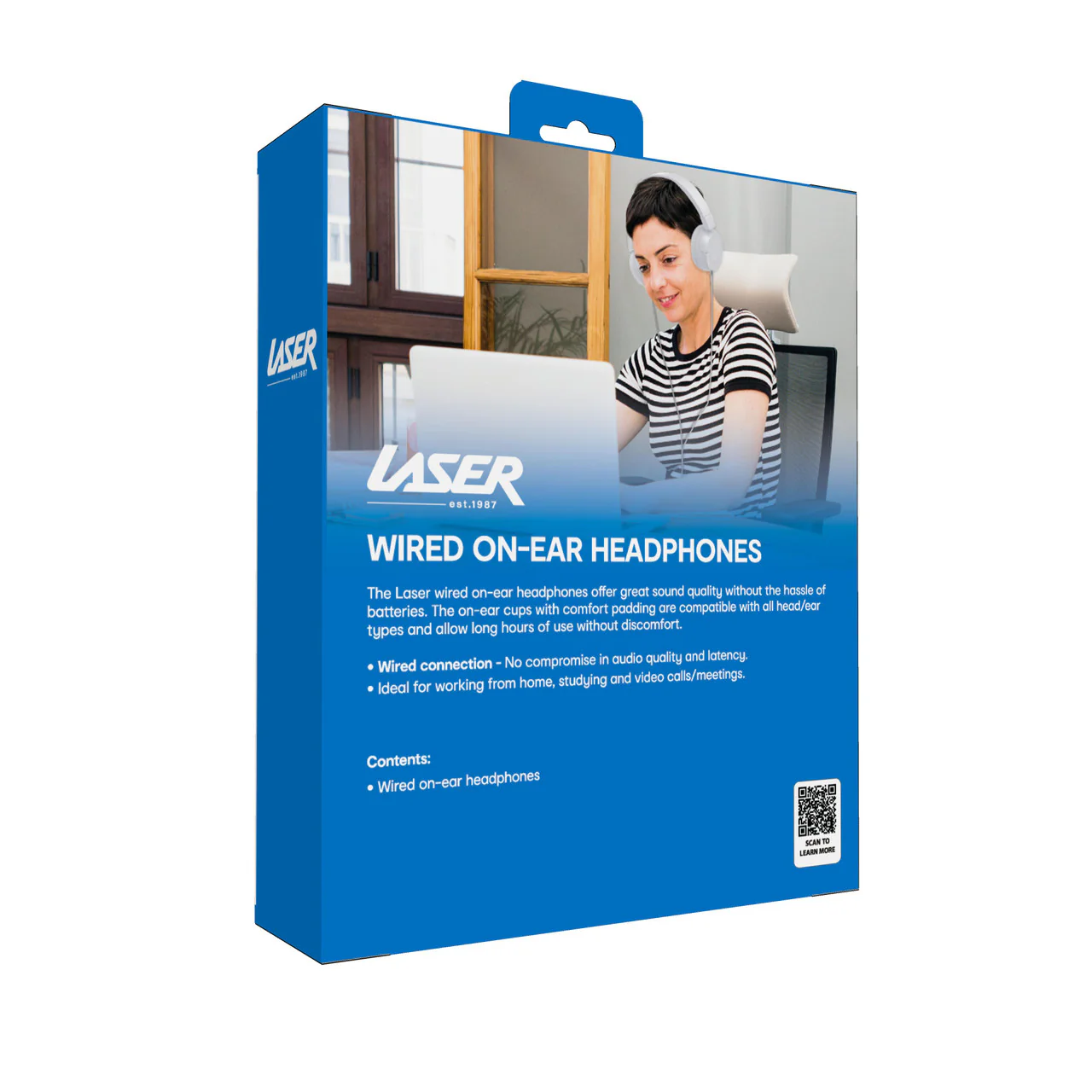 Laser Wired On-Ear Headphones (Gray) - Image 4
