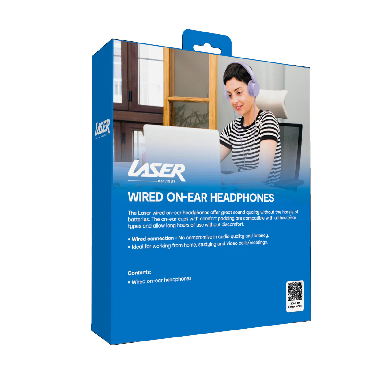 Laser Wired On-Ear Headphones (Lilac) - Image 4