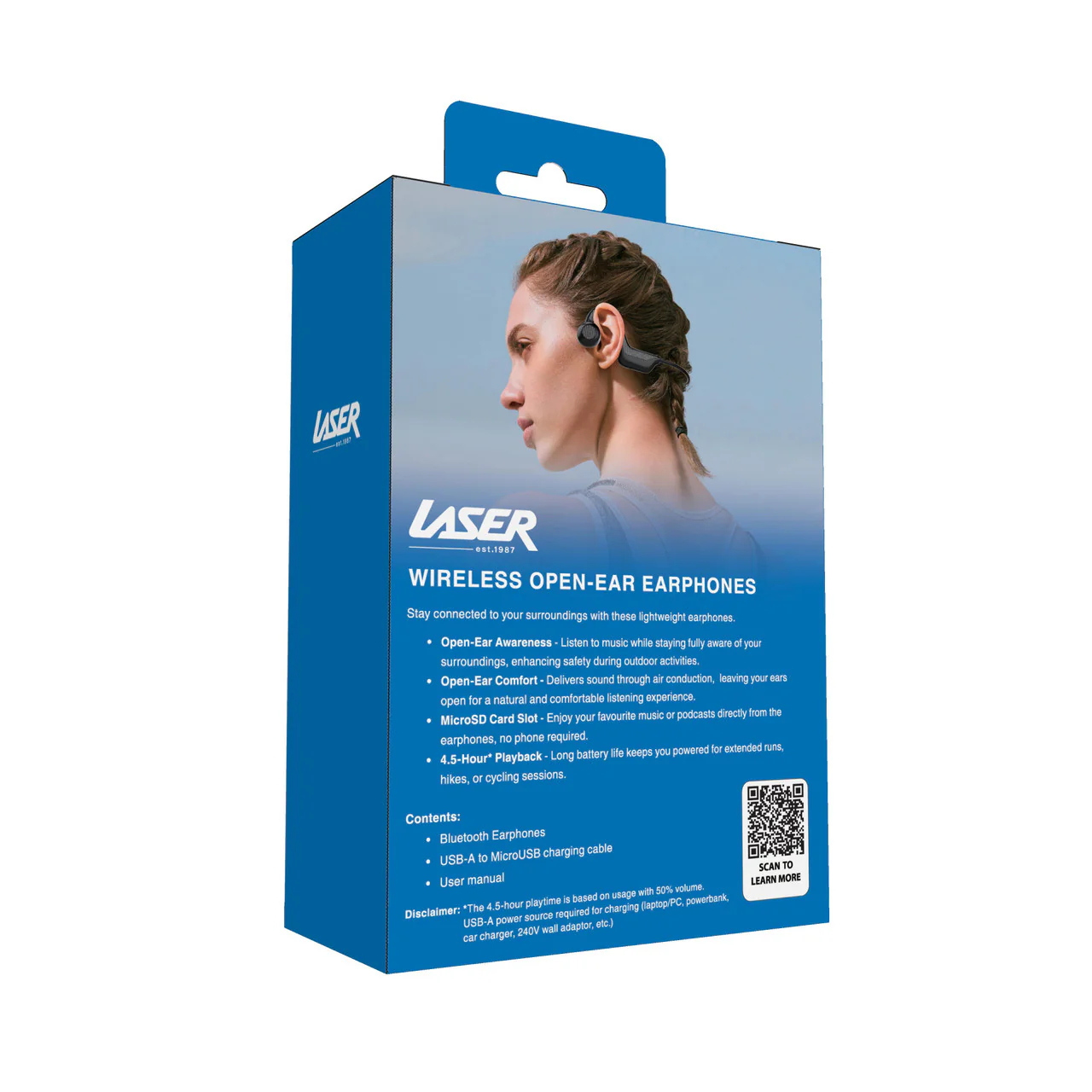Laser Wireless Open-Ear Earphones (Black) - Image 10