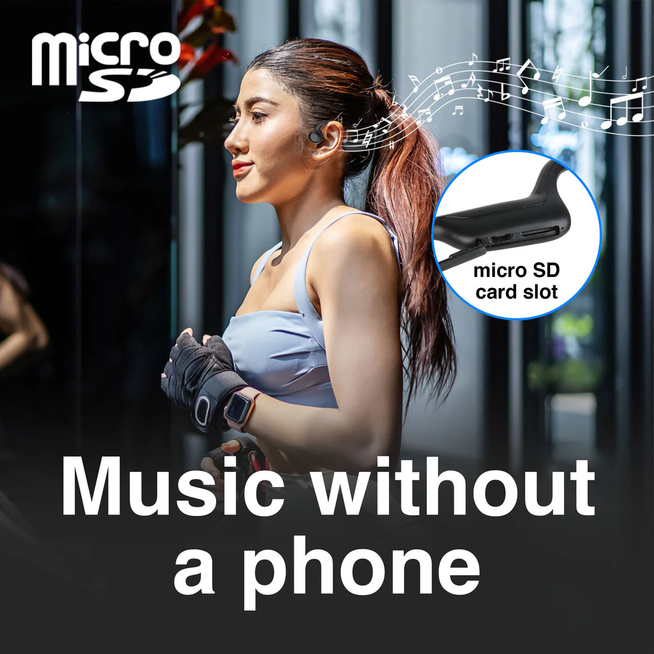 Laser Wireless Open-Ear Earphones (Black) - Image 6