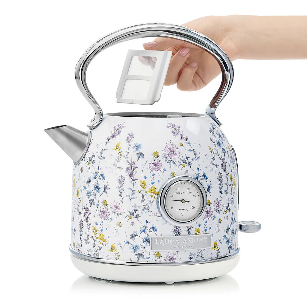 Laura Ashley 1.7L Dome Electric Kettle Stainless Steel (Wild Meadow) - Image 4
