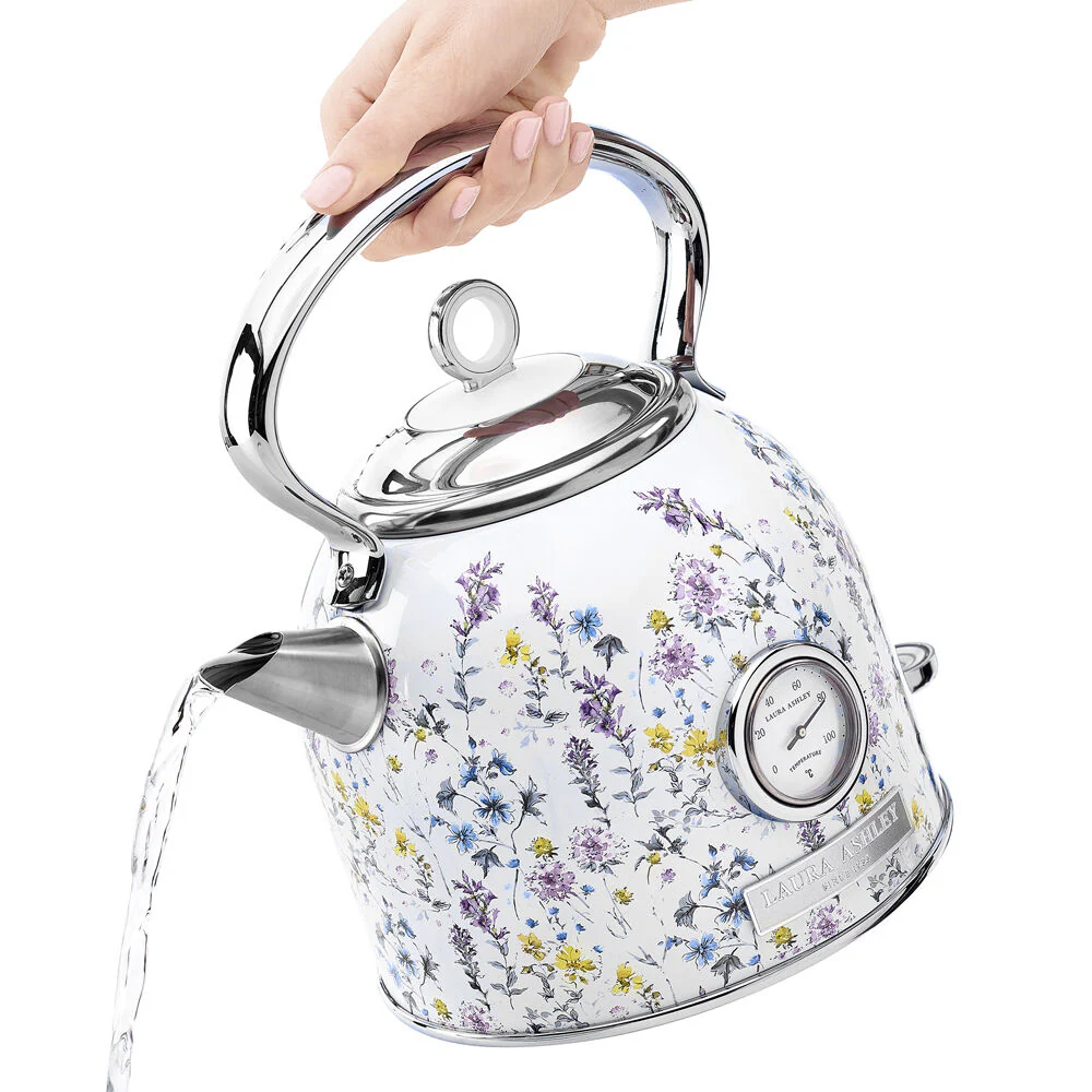 Laura Ashley 1.7L Dome Electric Kettle Stainless Steel (Wild Meadow) - Image 5