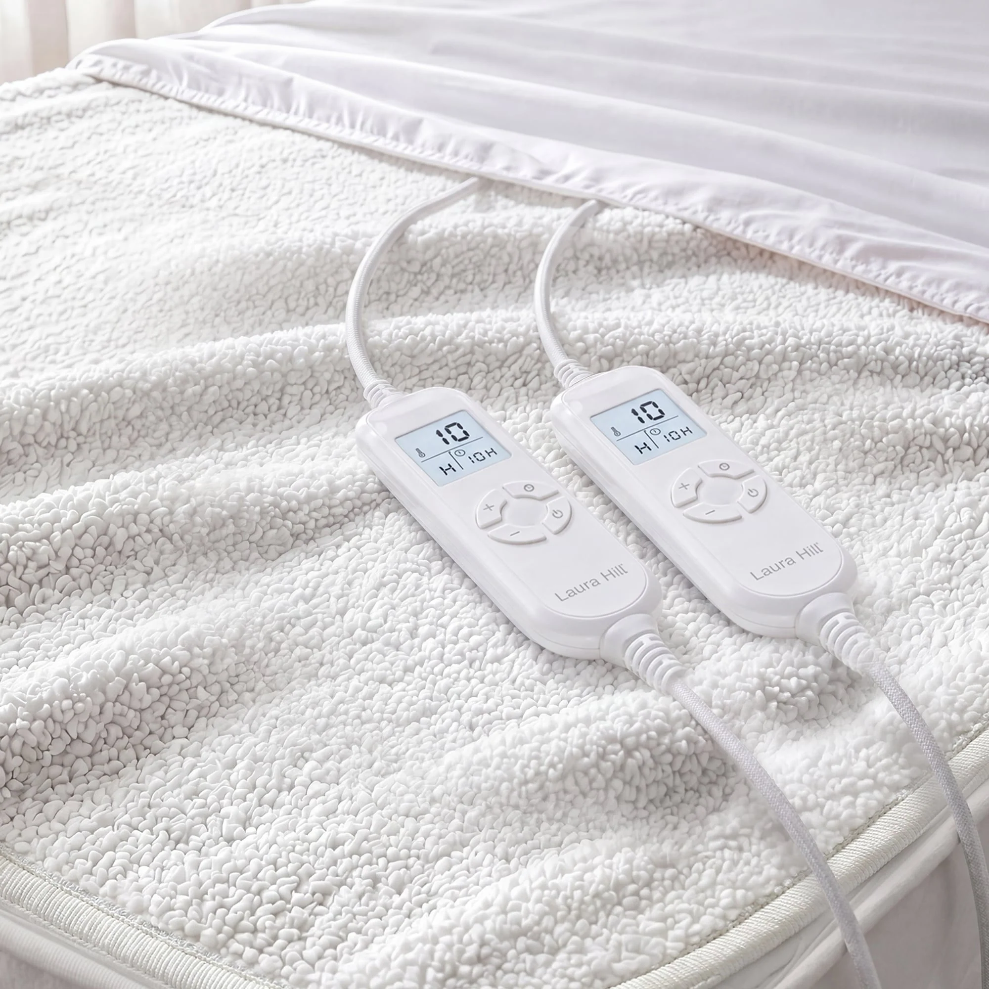 Laura Hill 9-Level Heated Fitted Electric Blanket with Fleece Underlay - Queen - Image 10