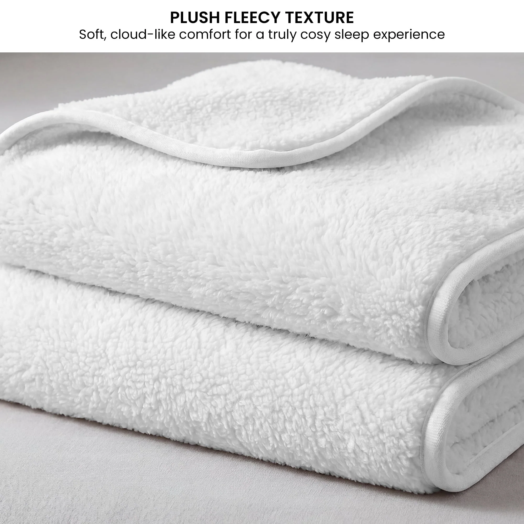 Laura Hill 9-Level Heated Fitted Electric Blanket with Fleece Underlay - Queen - Image 3