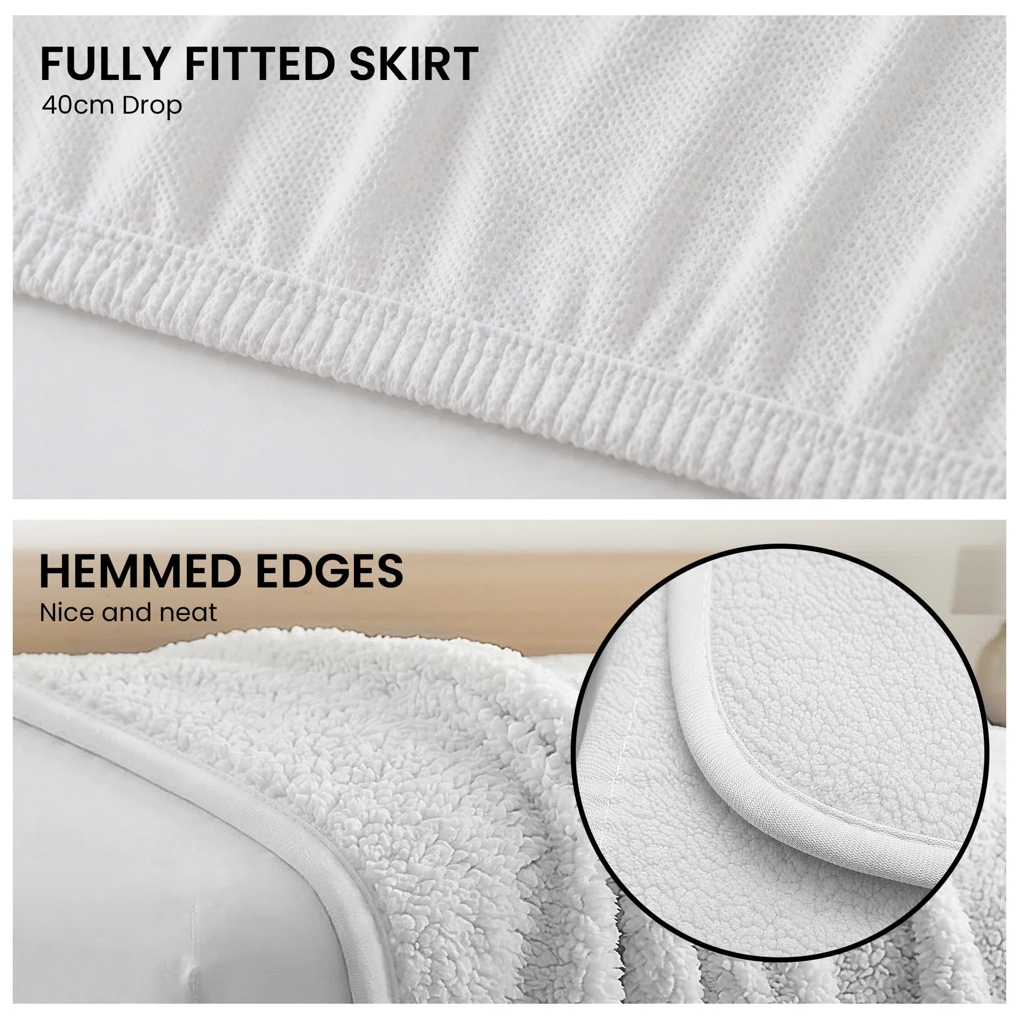 Laura Hill 9-Level Heated Fitted Electric Blanket with Fleece Underlay - Queen - Image 6