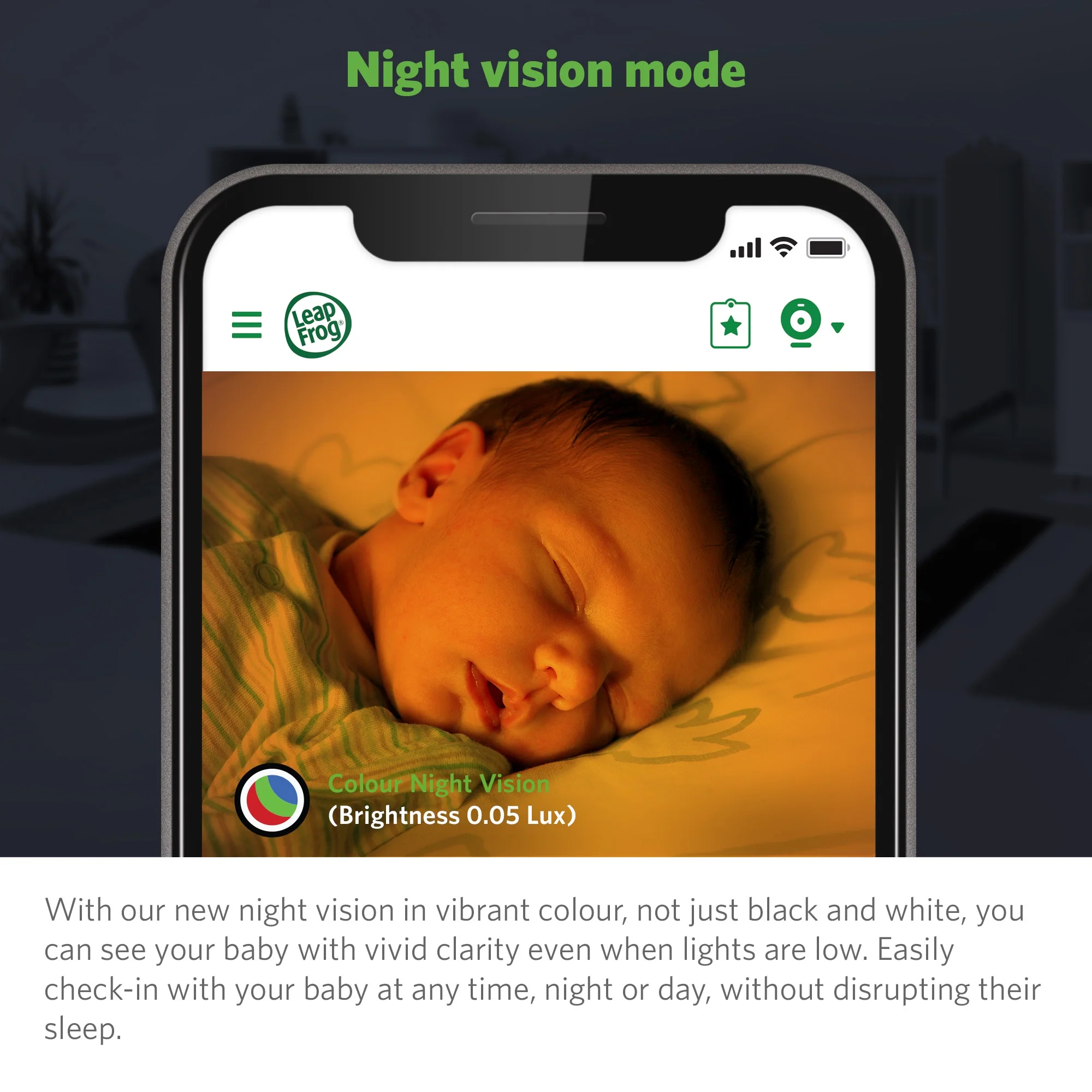 LeapFrog LF1911 High Definition Wi-Fi Camera Pan and Tilt Baby Monitor - Image 5