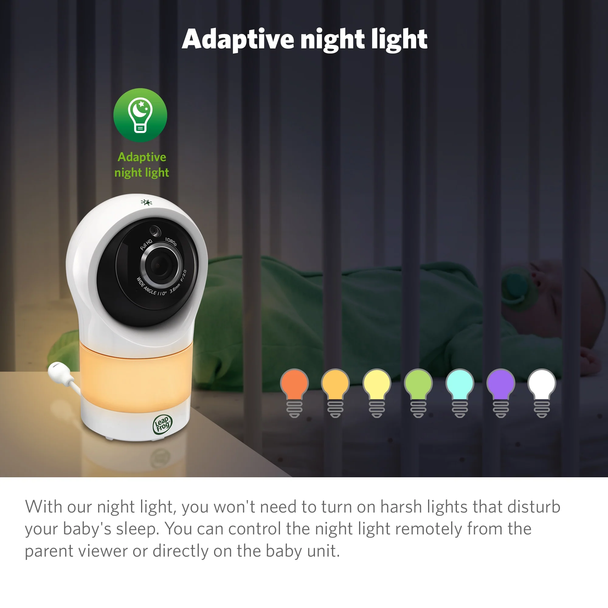 LeapFrog LF1911 High Definition Wi-Fi Camera Pan and Tilt Baby Monitor - Image 8