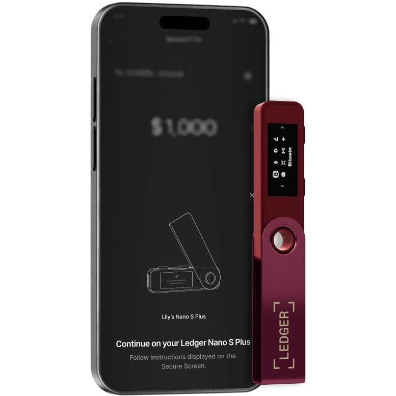 Ledger Nano S Plus Crypto Hardware Wallet (Crimson Magneta) - Image 4