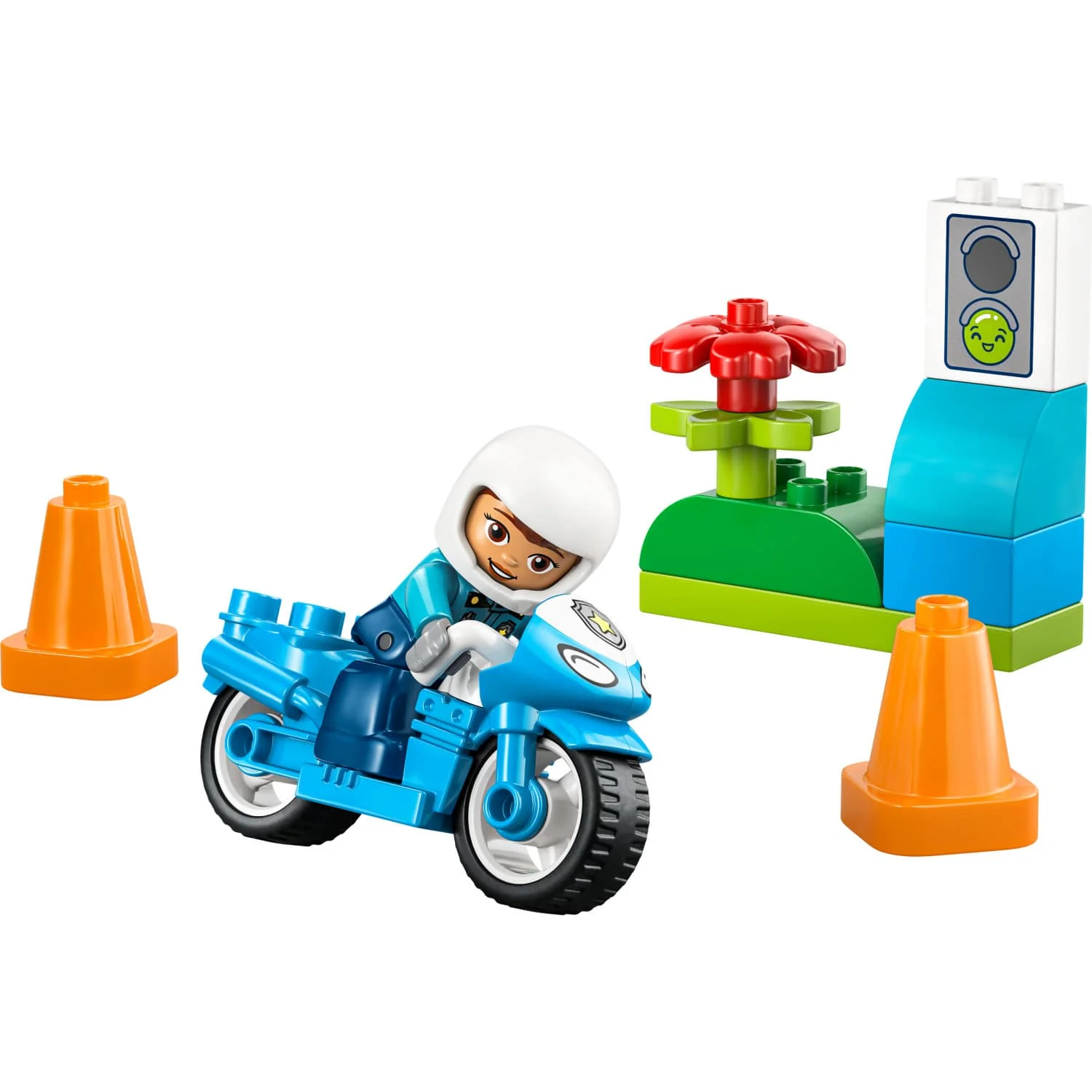 LEGO 10471 Blue Police Motorcycle - Duplo - Image 2
