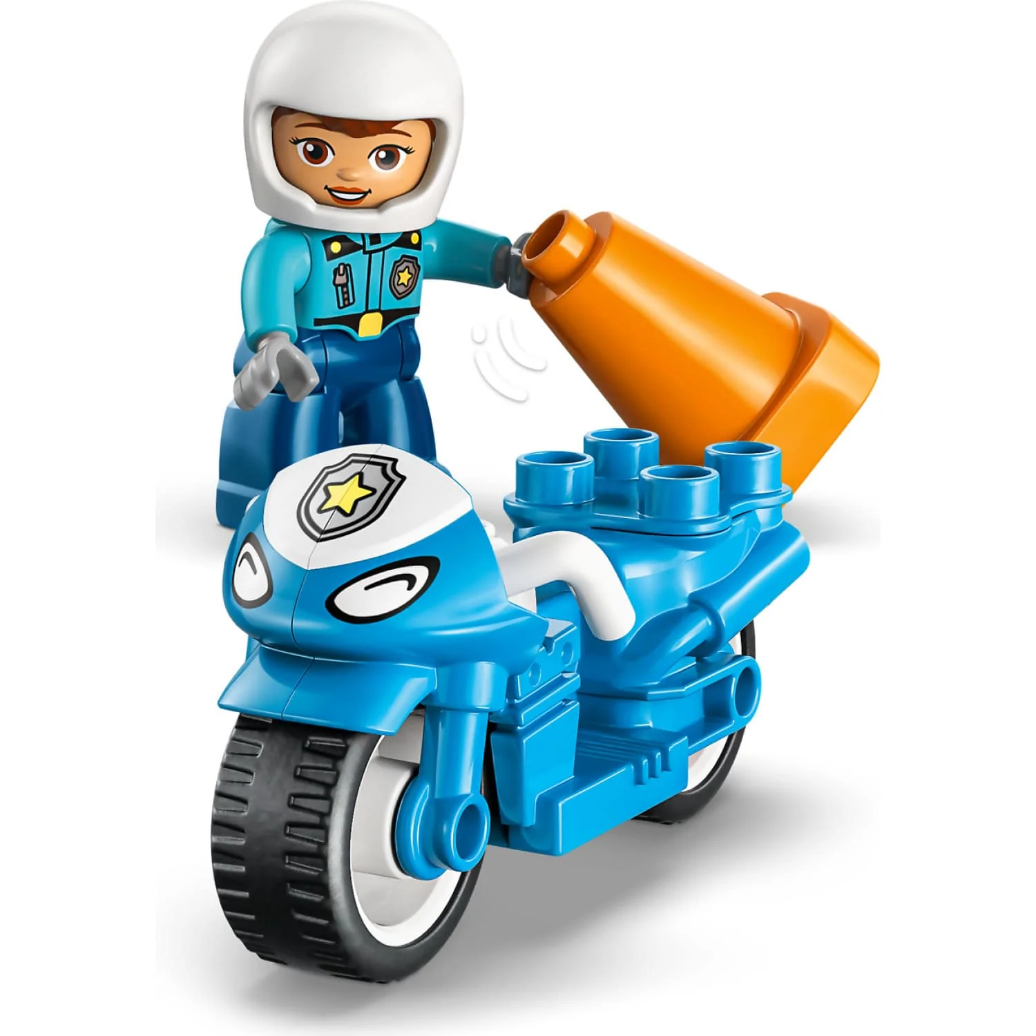 LEGO 10471 Blue Police Motorcycle - Duplo - Image 3
