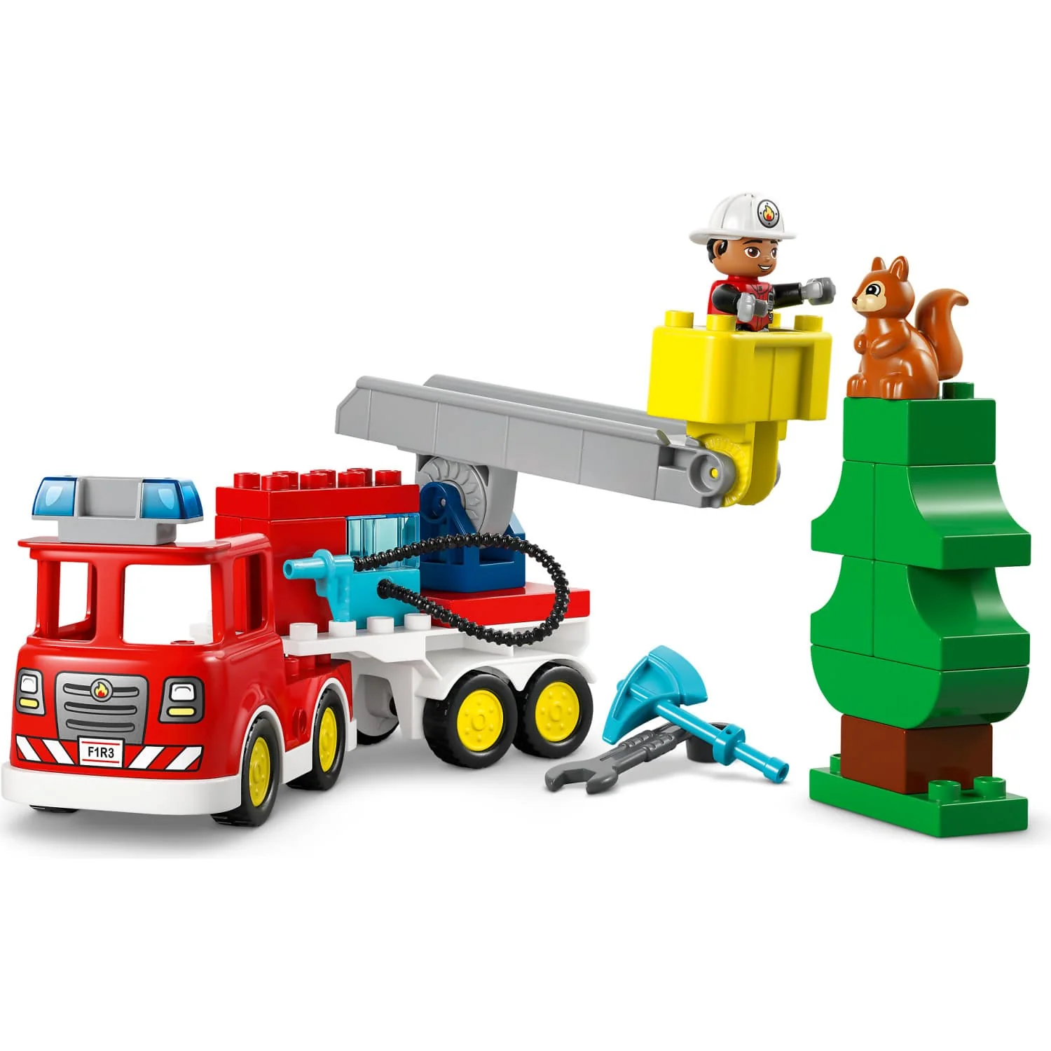 LEGO 10473 Fire Truck with Hose and Firefighter - Duplo - Image 5