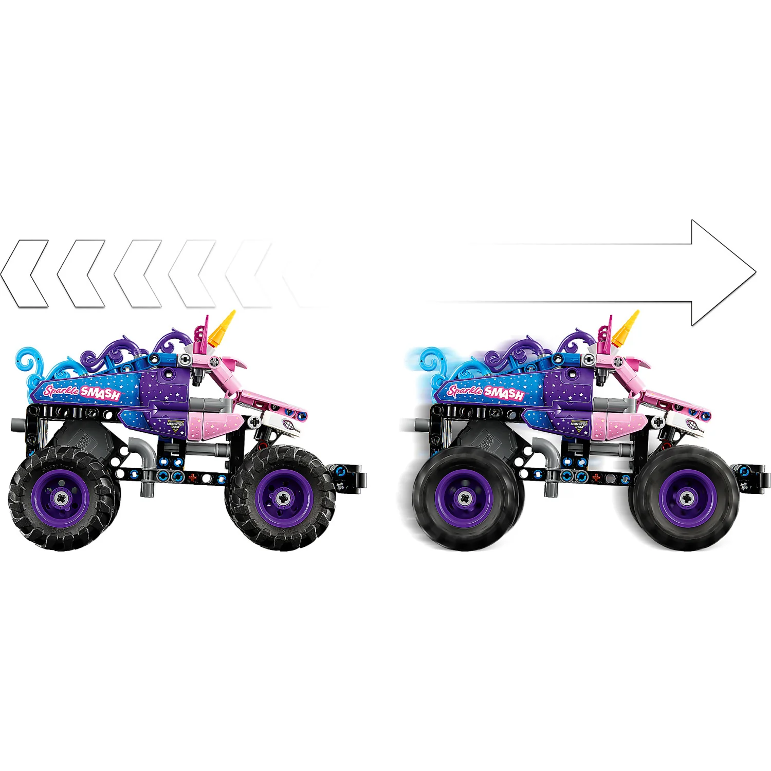 LEGO 42220 Monster Jam Sparkle Smash Pull-Back - Technic - Image 5