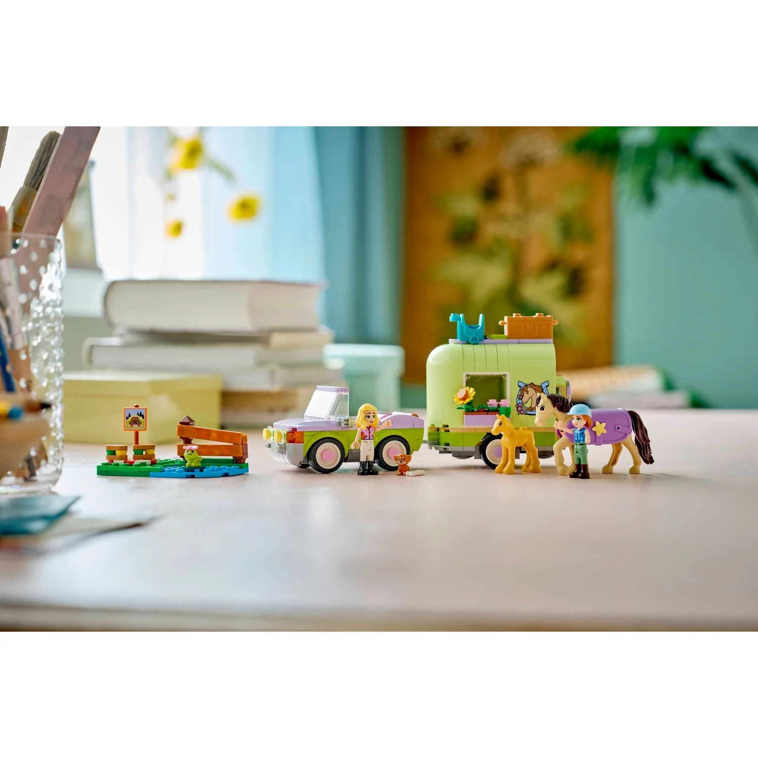 LEGO 42695 Horse & Baby Foal Trailer - Friends - Image 9