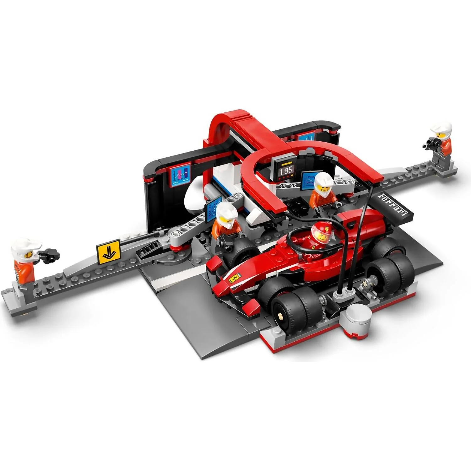 LEGO 60443 F1® Pit Stop & Pit Crew with Ferrari Car - City - Image 3