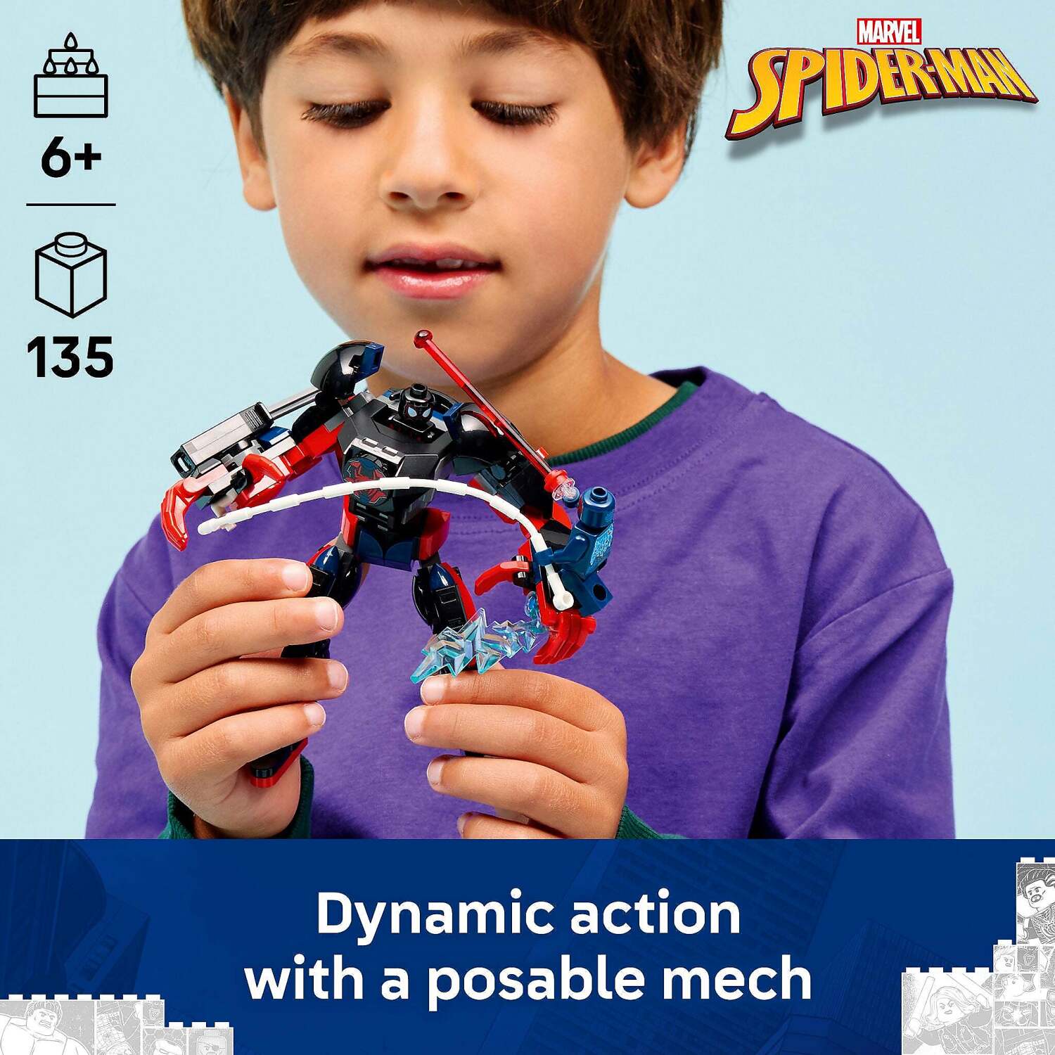 LEGO 76337 Miles Morales Mech vs. Spider-Man 2099 - Marvel Super Heroes - Image 4