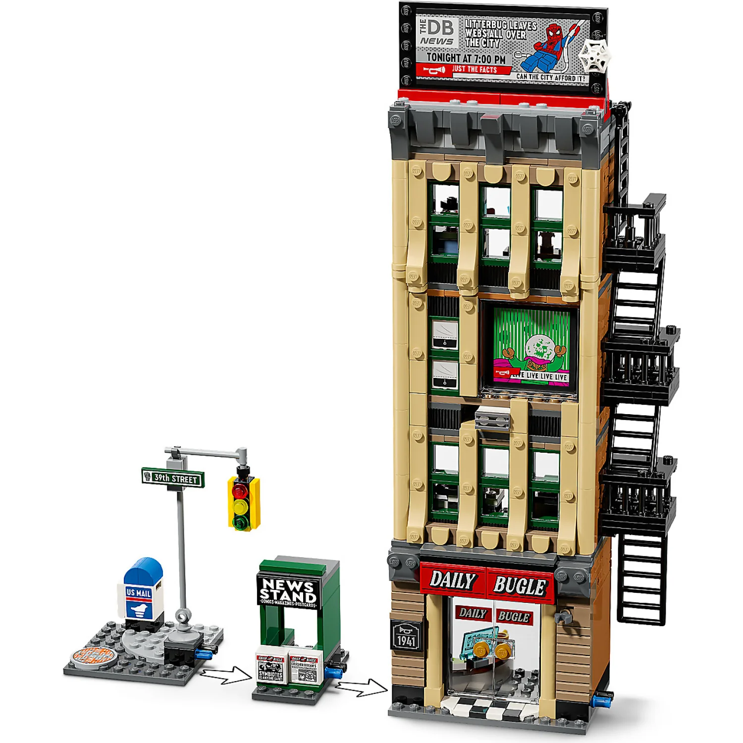 LEGO 76342 Spider-Man vs. Mysterio: The Daily Bugle - Marvel Super Heroes - Image 4