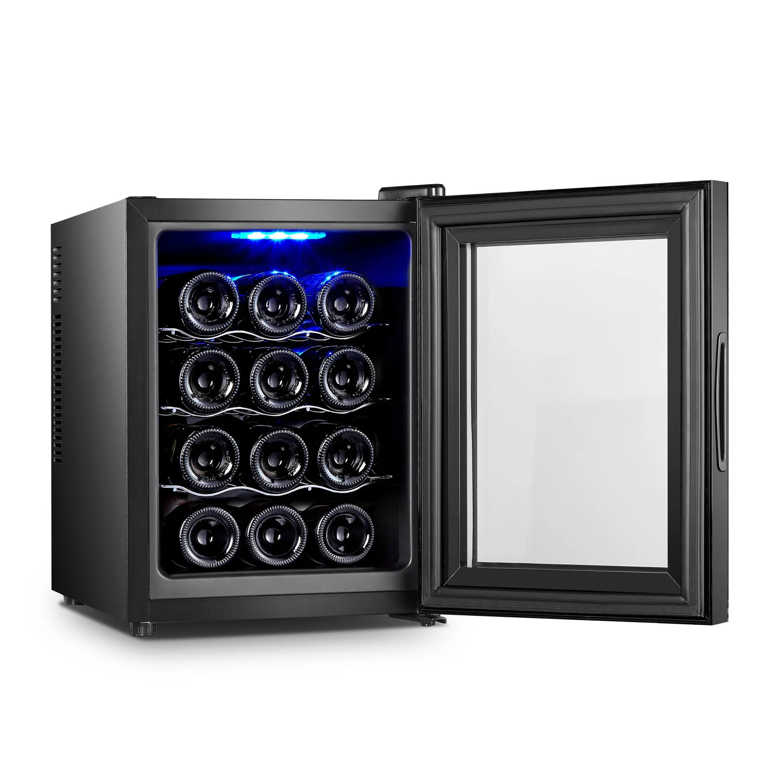 Lenoxx 12 Bottle Thermoelectric Wine Fridge, 65W, UV Protected Glass Door, Soft LED Illumination - Image 3