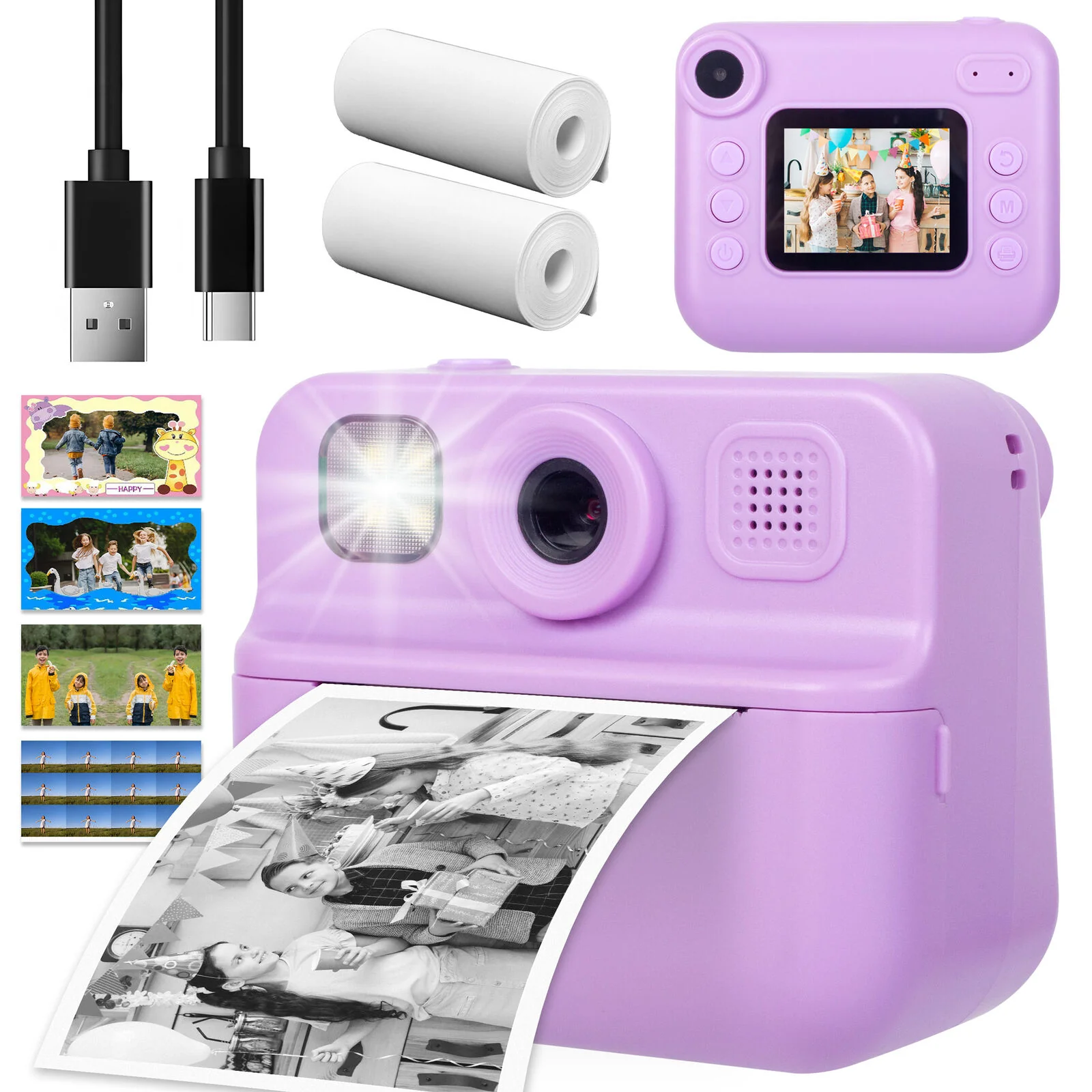Lenoxx Kids 48MP Instant Print Camera with Dual Lens and 1080P HD Video - Image 2