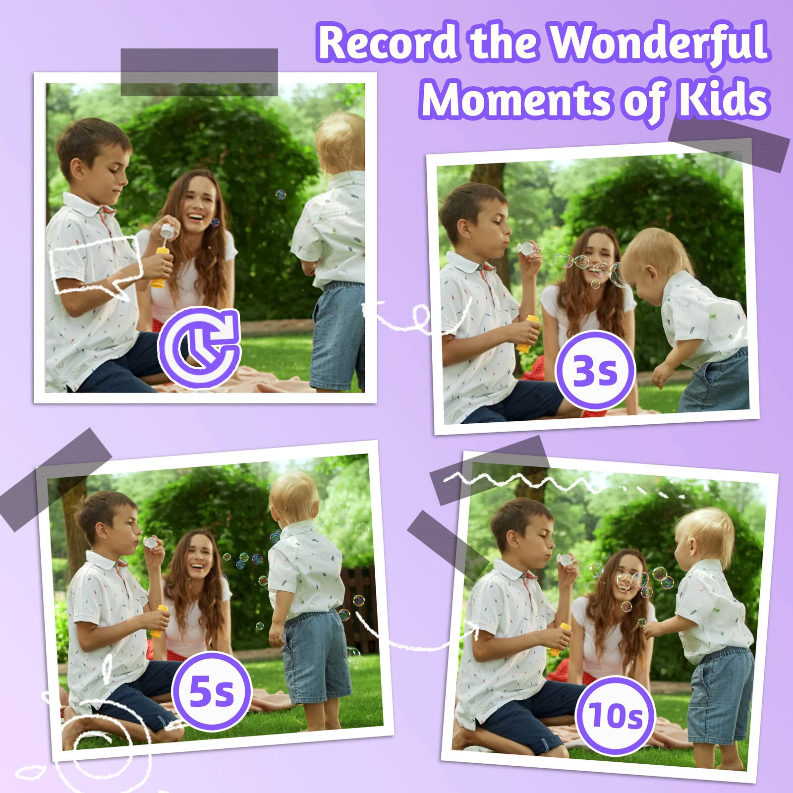 Lenoxx Kids 48MP Instant Print Camera with Dual Lens and 1080P HD Video - Image 9
