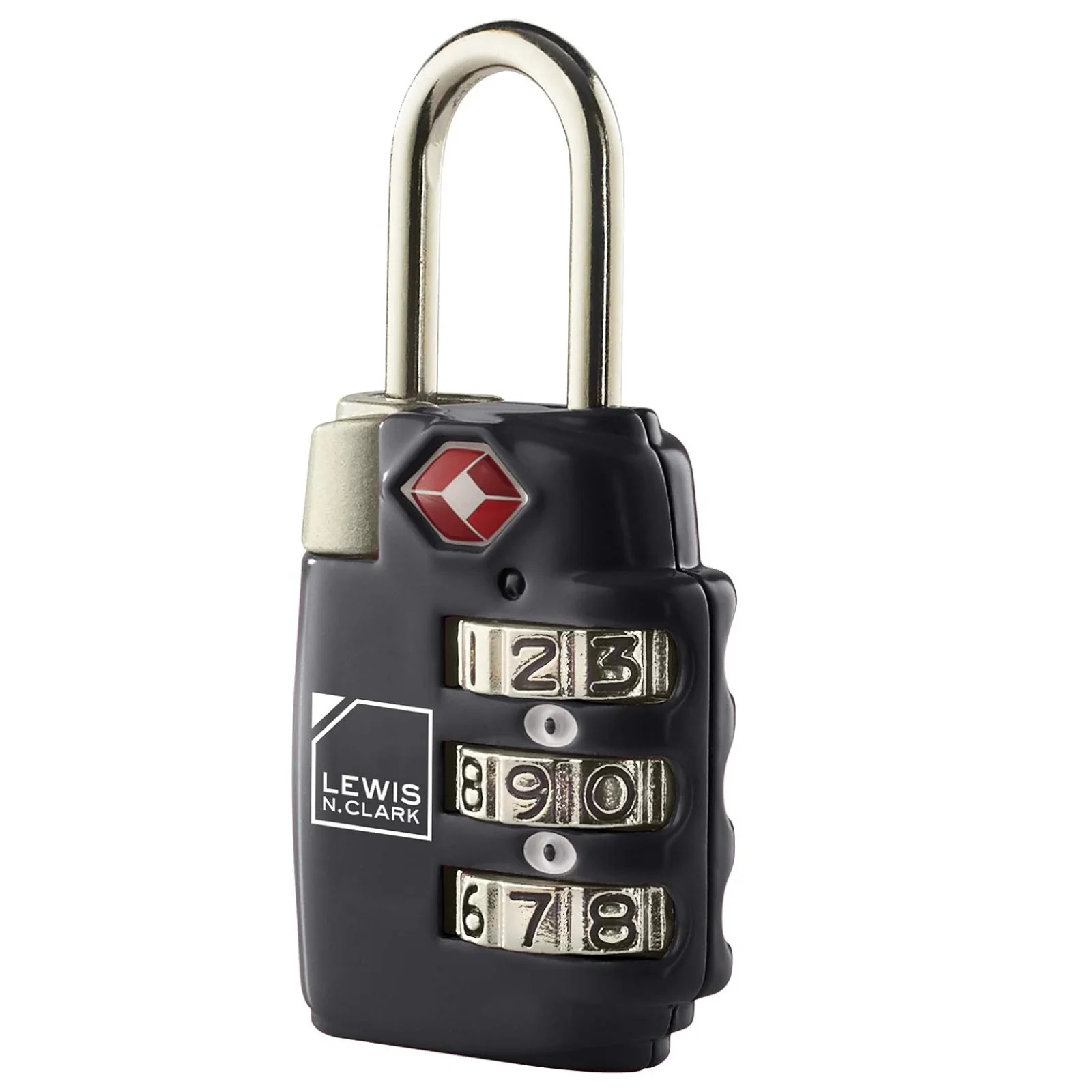 Lewis N. Clark TSA Combination Secure Padlock for Suitcase (Black) - Image 2