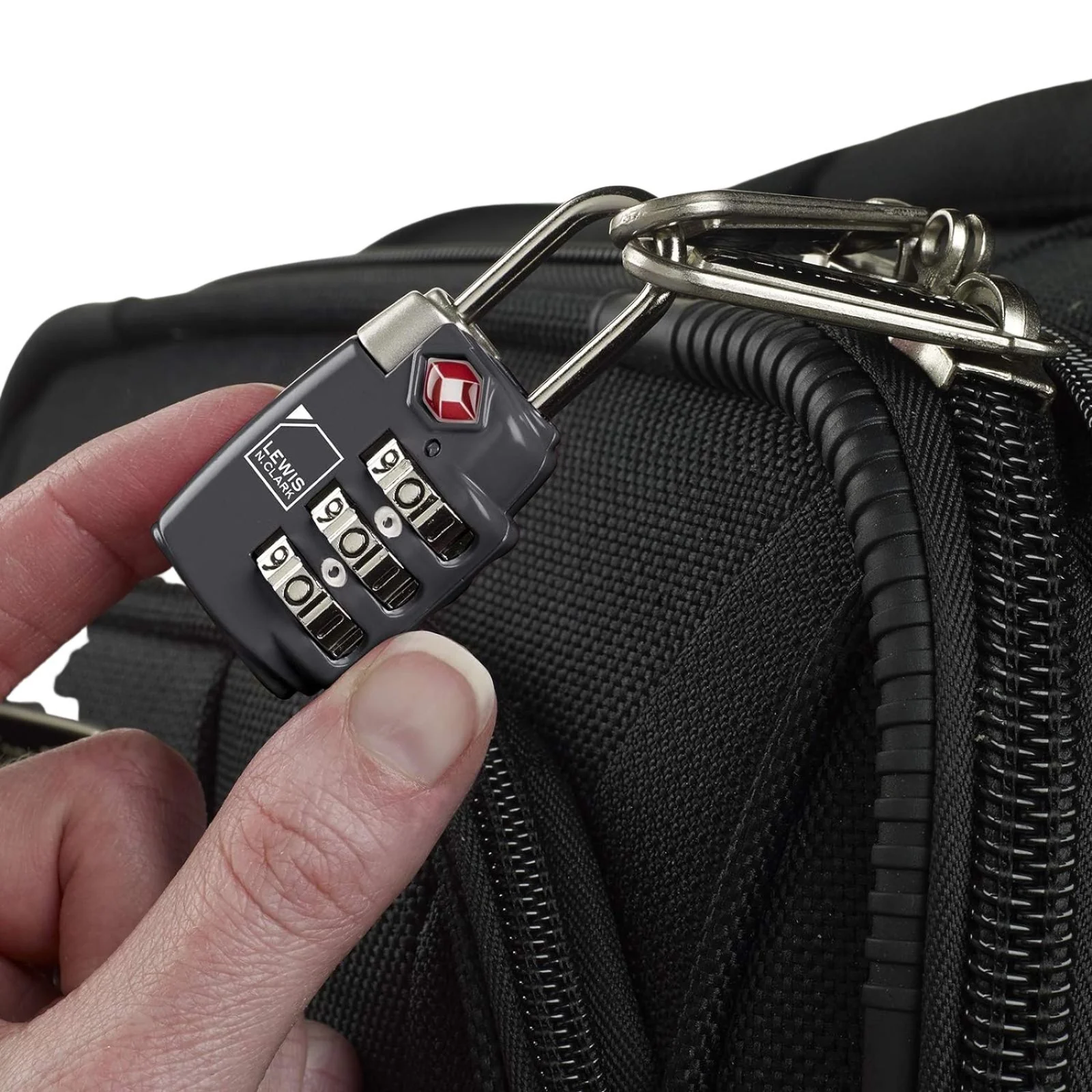 Lewis N. Clark TSA Combination Secure Padlock for Suitcase (Black) - Image 4