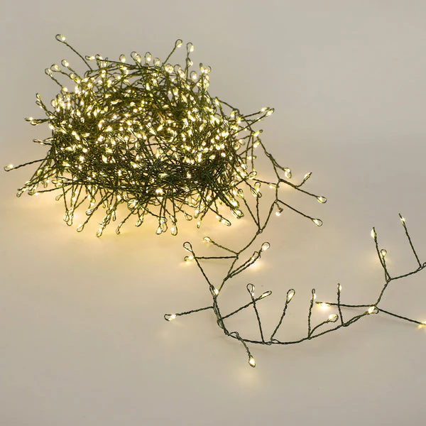 Lexi Lighting 640 Micro LED Cluster Christmas Lights Warm White - Image 2