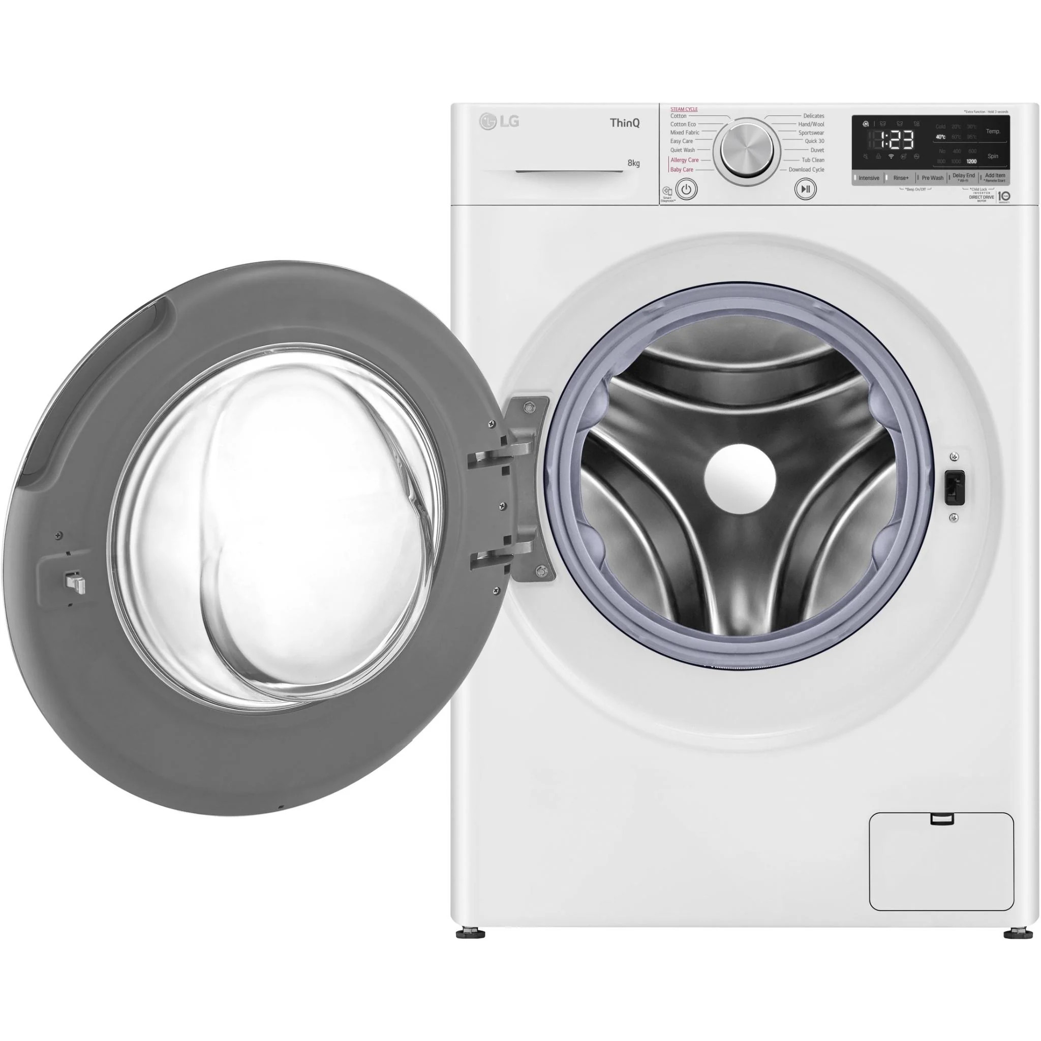 LG WV5-1208W 8kg Slim Series 5 Front Load Washing Machine (White) - Image 4