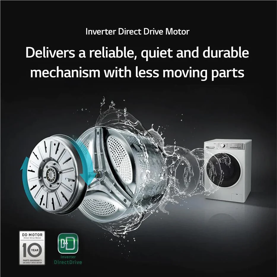 LG WV9-1412W Series 9 12kg Front Load Washer (White) - Image 8
