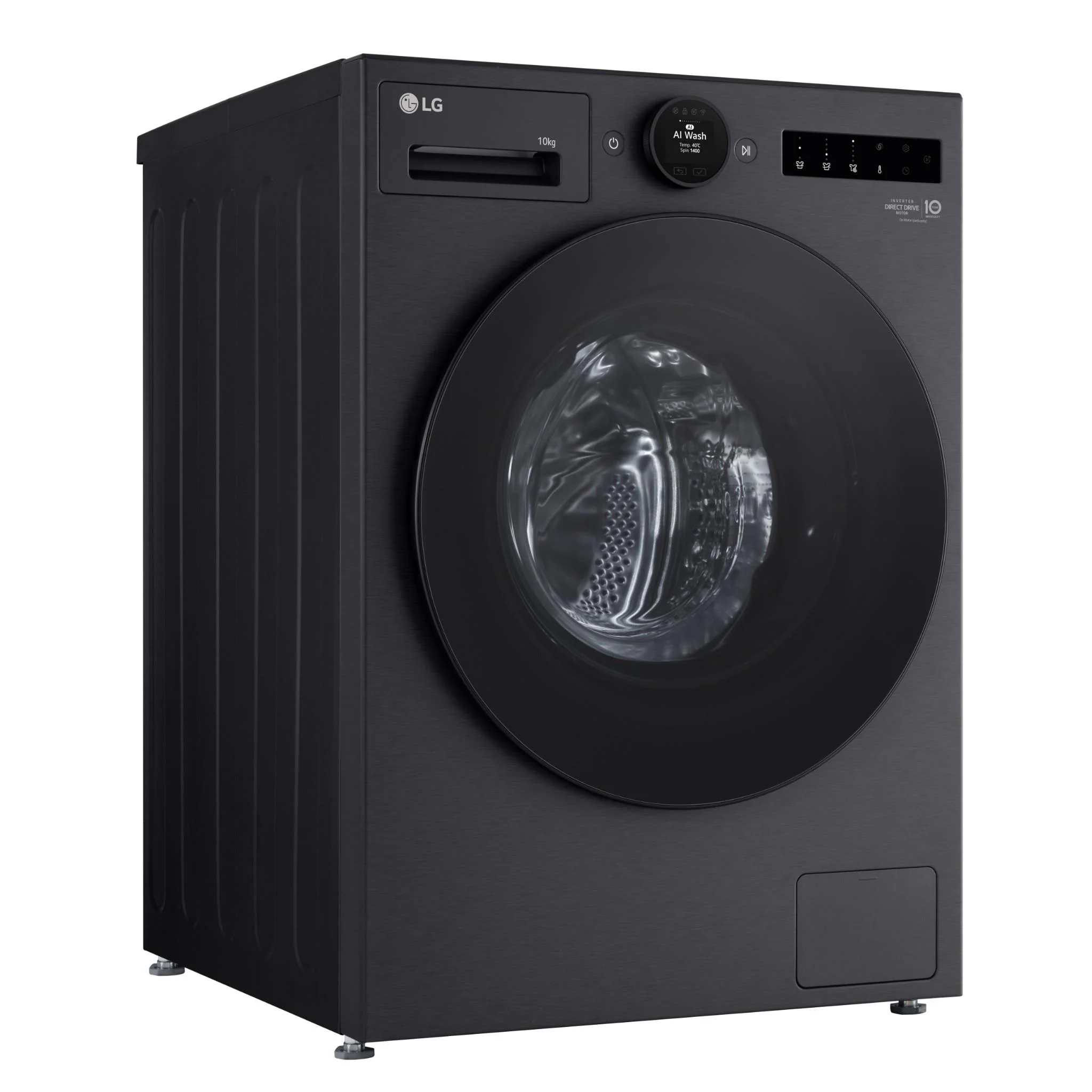 LG WX10-1410MB Series 10 AI 10kg Font Load Washing Machine (Matte Black) - Image 2