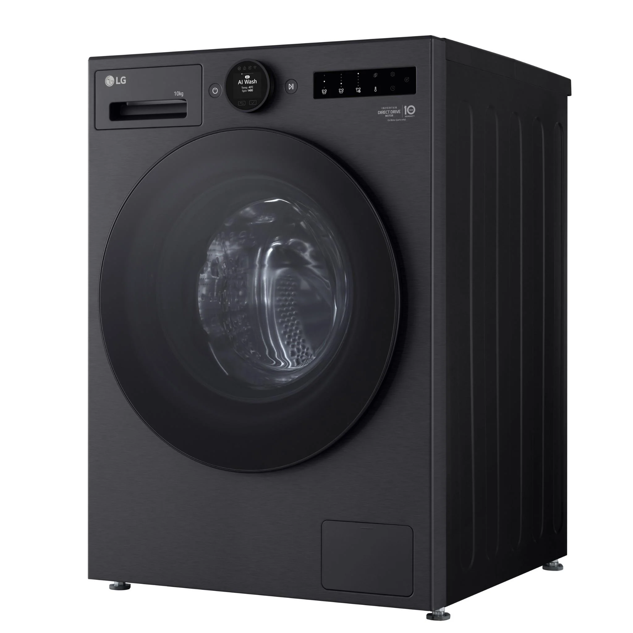 LG WX10-1410MB Series 10 AI 10kg Font Load Washing Machine (Matte Black) - Image 3