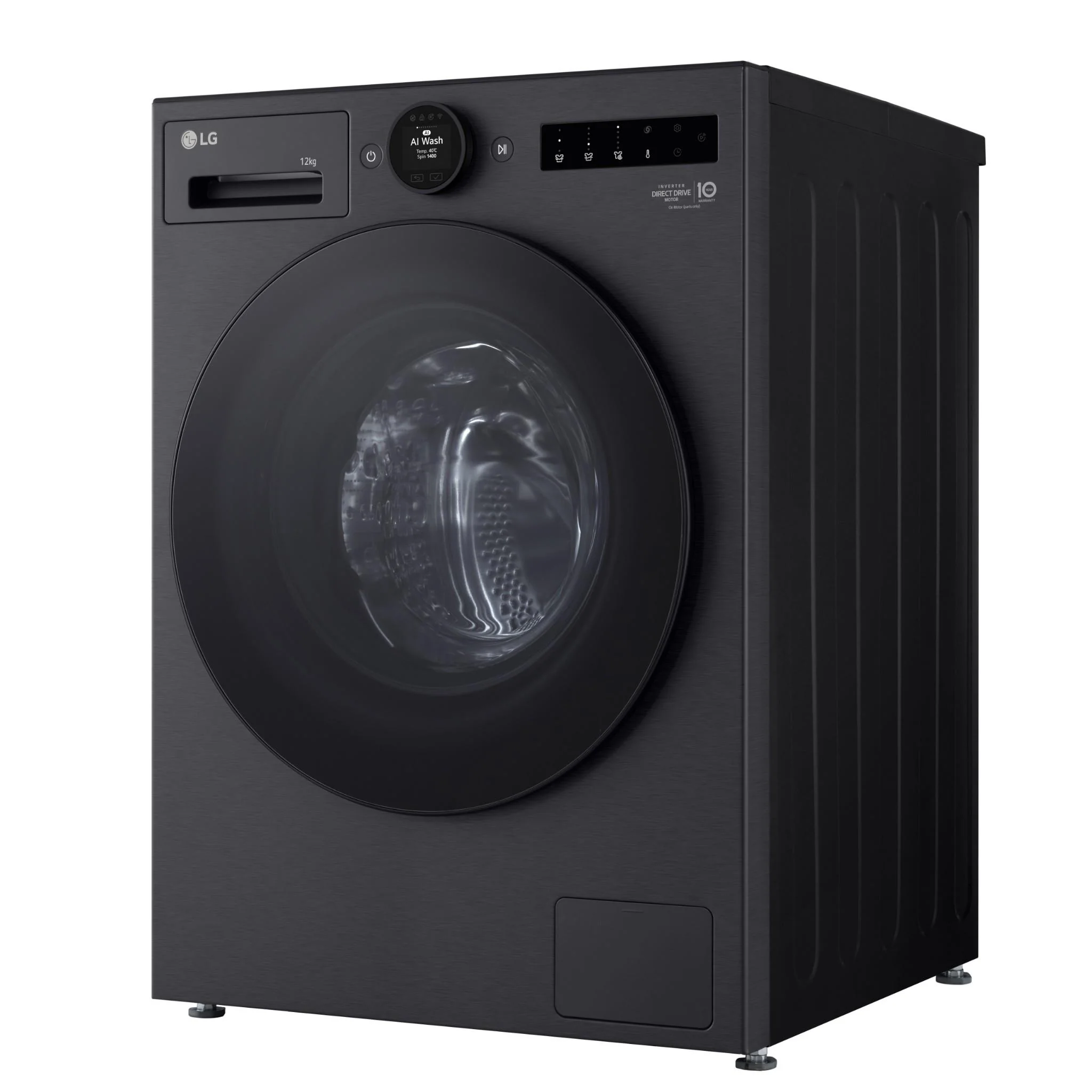 LG WX10-1412MB Series 10 12kg AI Front Load Washer (Matte Black) - Image 3