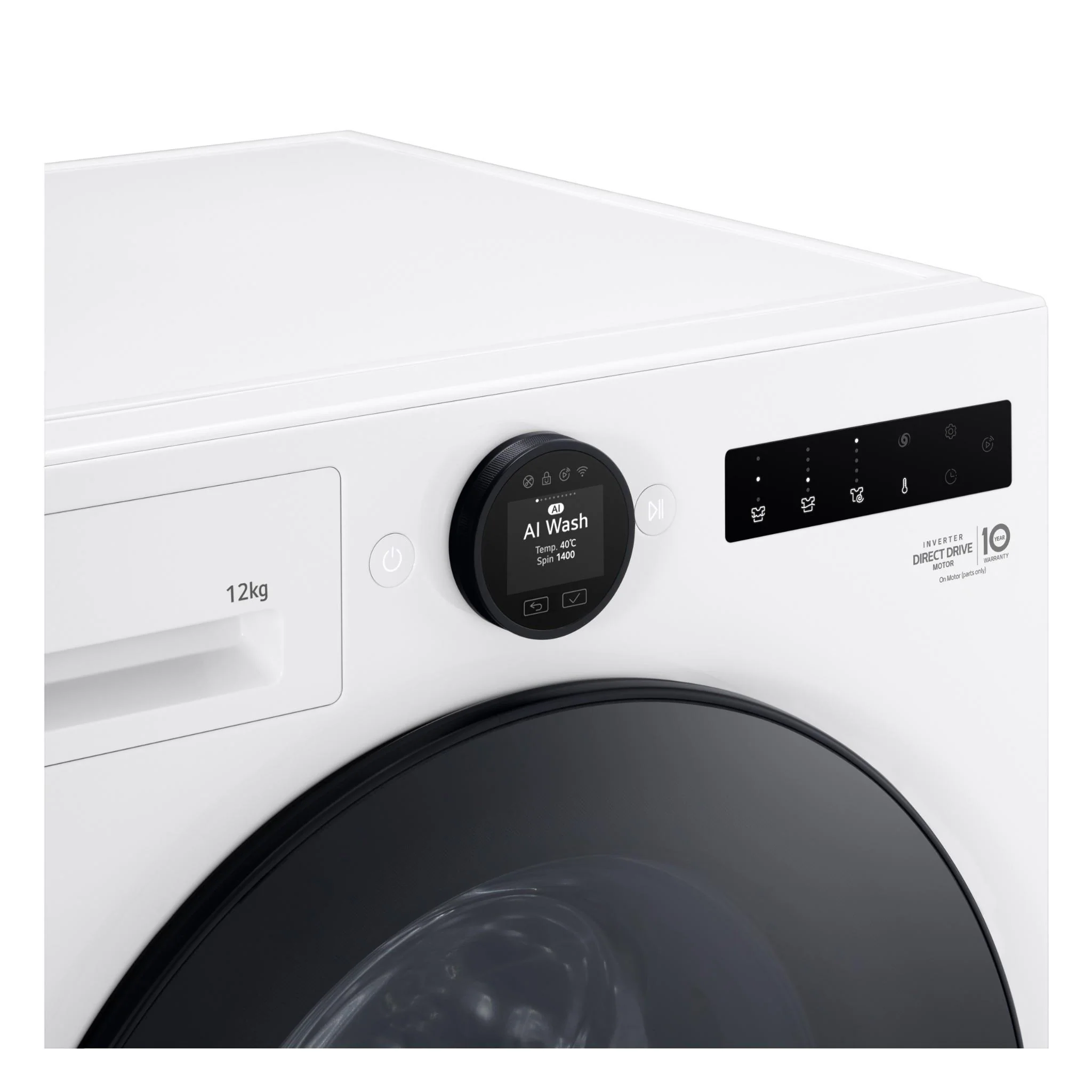 LG WX9-1412W Series 9 12kg Front Load Washer (White) - Image 4