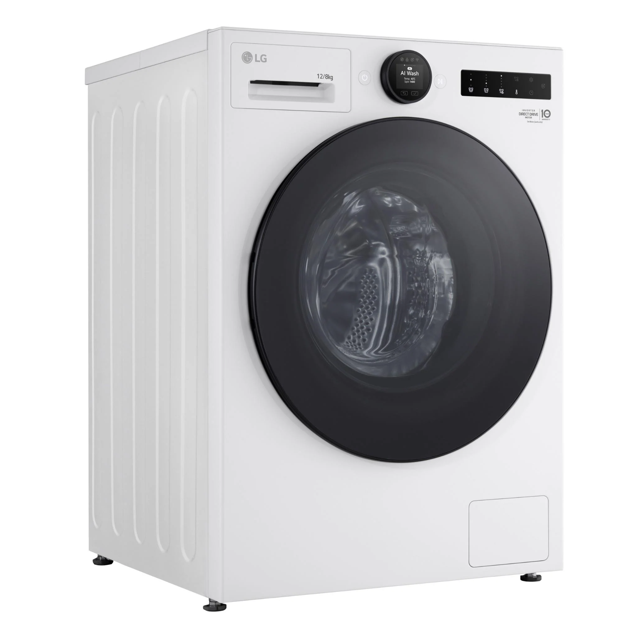 LG WXC10-1412W 12kg/8kg 10 Series AI Front Load Washer Dryer Combo (White) - Image 3