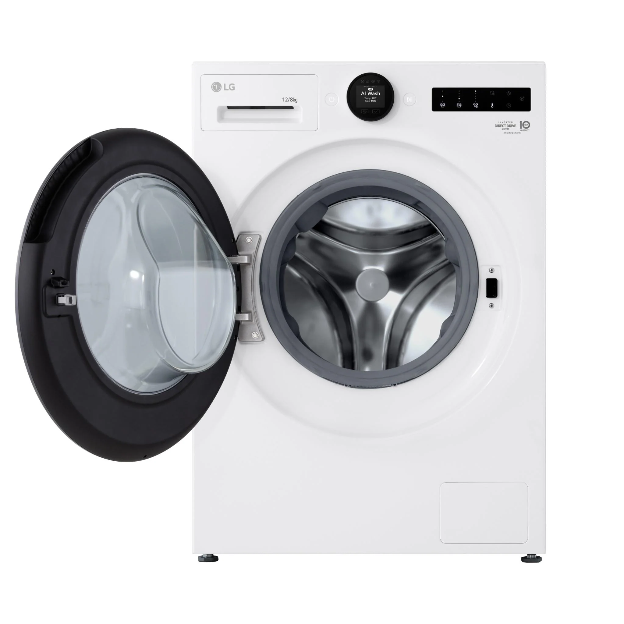LG WXC10-1412W 12kg/8kg 10 Series AI Front Load Washer Dryer Combo (White) - Image 4