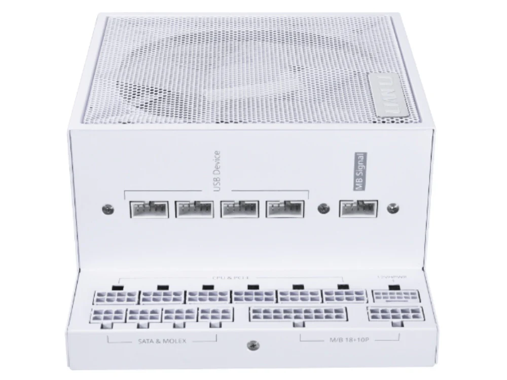 Lian Li EDGE 1000W 80 Plus Platinum Fully Modular ATX 3.1 Power Supply - White - Image 3