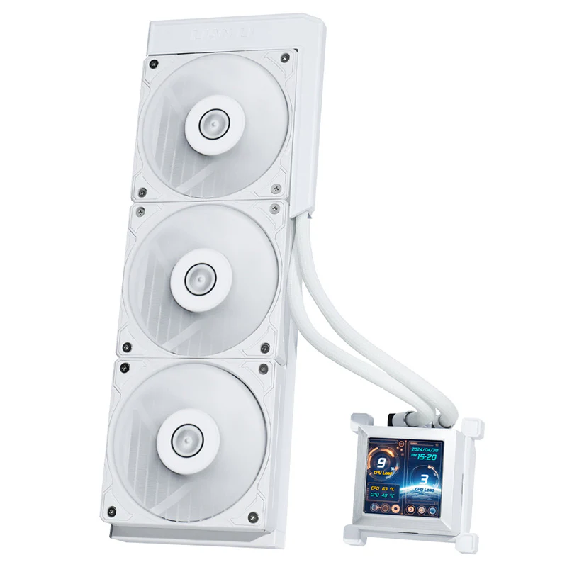Lian Li HydroShift LCD 360S AIO Liquid CPU Cooler with 28mm LCD Display (White)