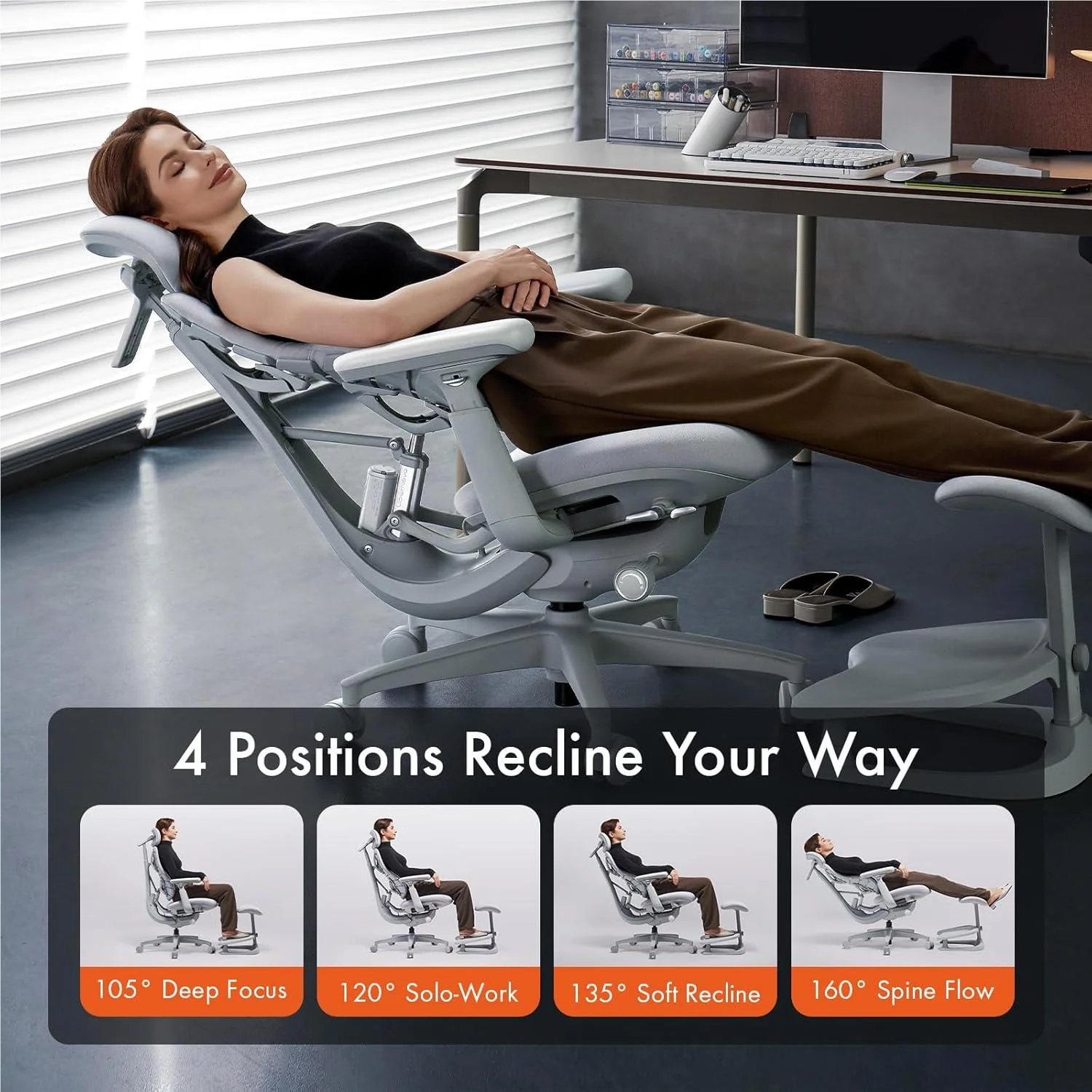 LiberNovo Omni Smart Dynamic Ergonomic Chair (Midnight Black) - Image 5